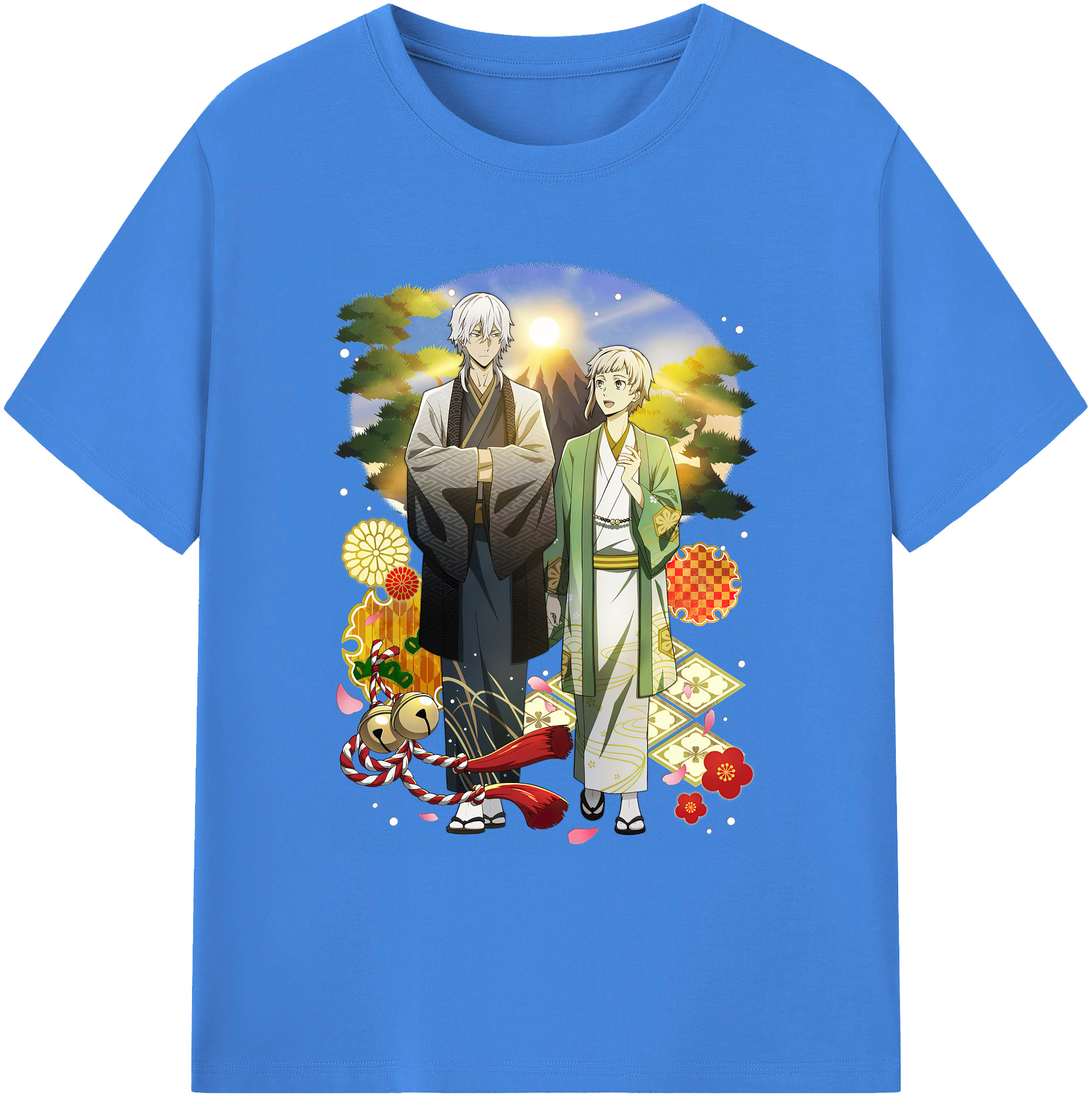 （画像用） 文豪ストレイドッグス Bungo Stray Dogs 綿100％ メンズ半袖Tシャツ｜肌触りやわらか＆通気性