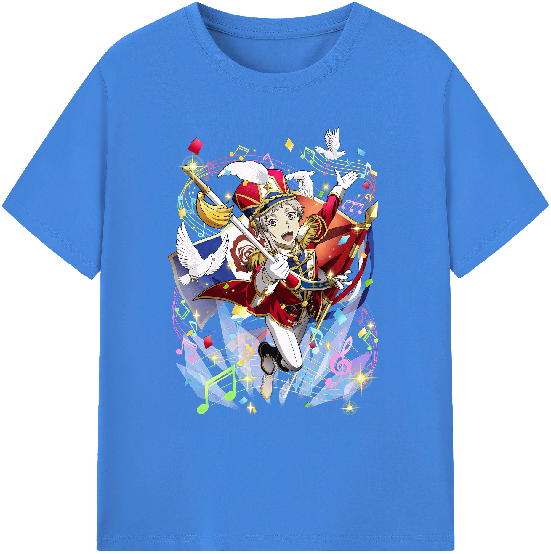 （画像用） 文豪ストレイドッグス Bungo Stray Dogs 綿100％ メンズ半袖Tシャツ｜肌触りやわらか＆通気性
