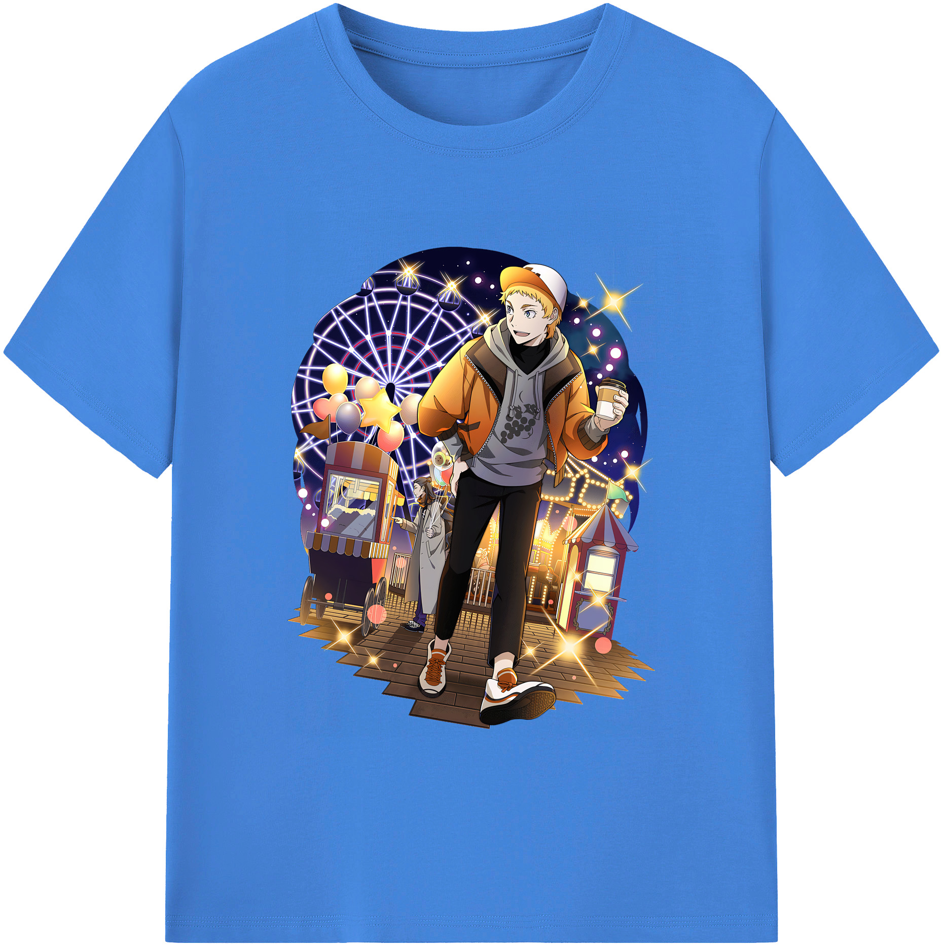 （画像用） 文豪ストレイドッグス Bungo Stray Dogs 綿100％ メンズ半袖Tシャツ｜肌触りやわらか＆通気性