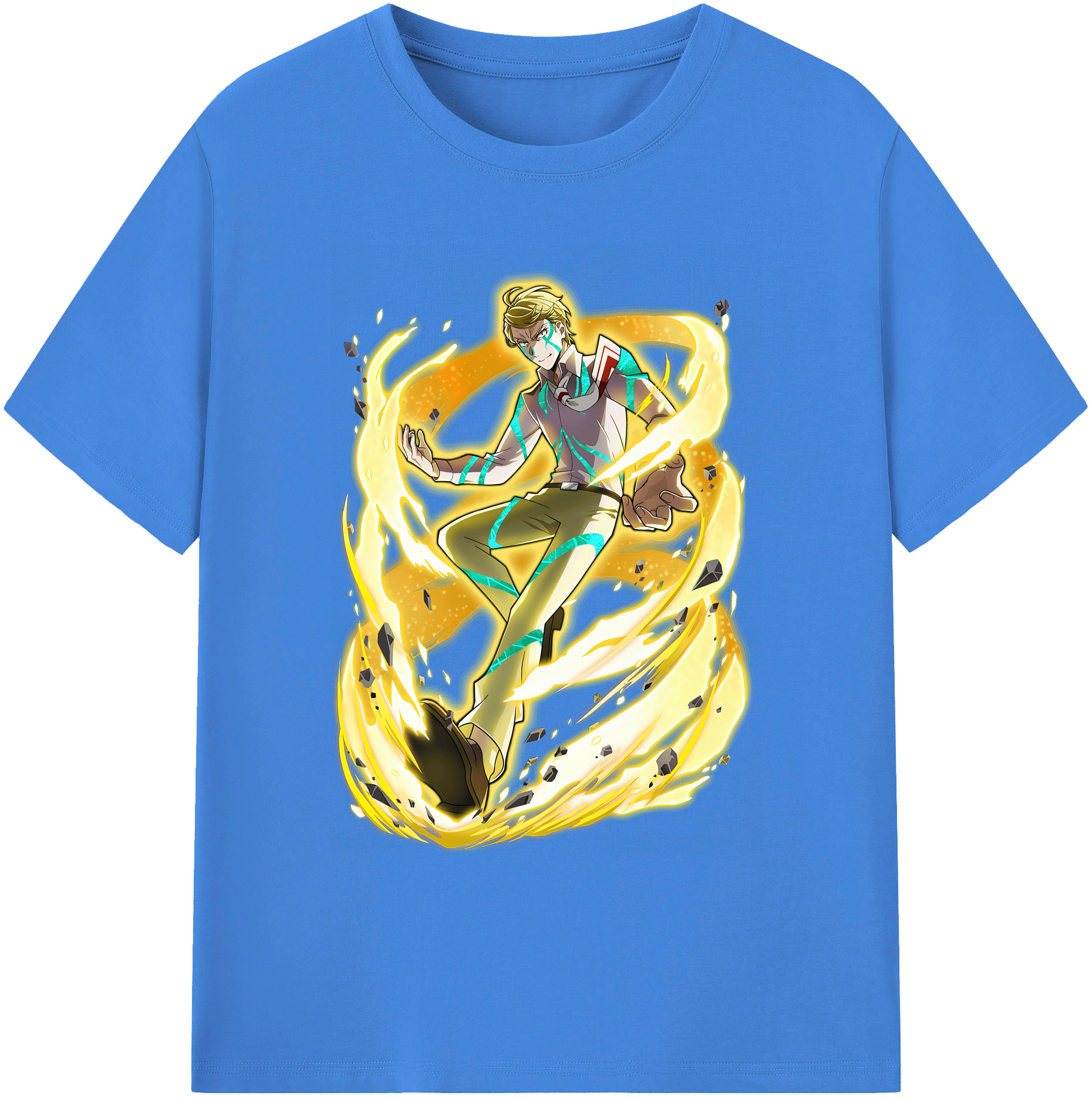 （画像用） 文豪ストレイドッグス Bungo Stray Dogs 綿100％ メンズ半袖Tシャツ｜肌触りやわらか＆通気性
