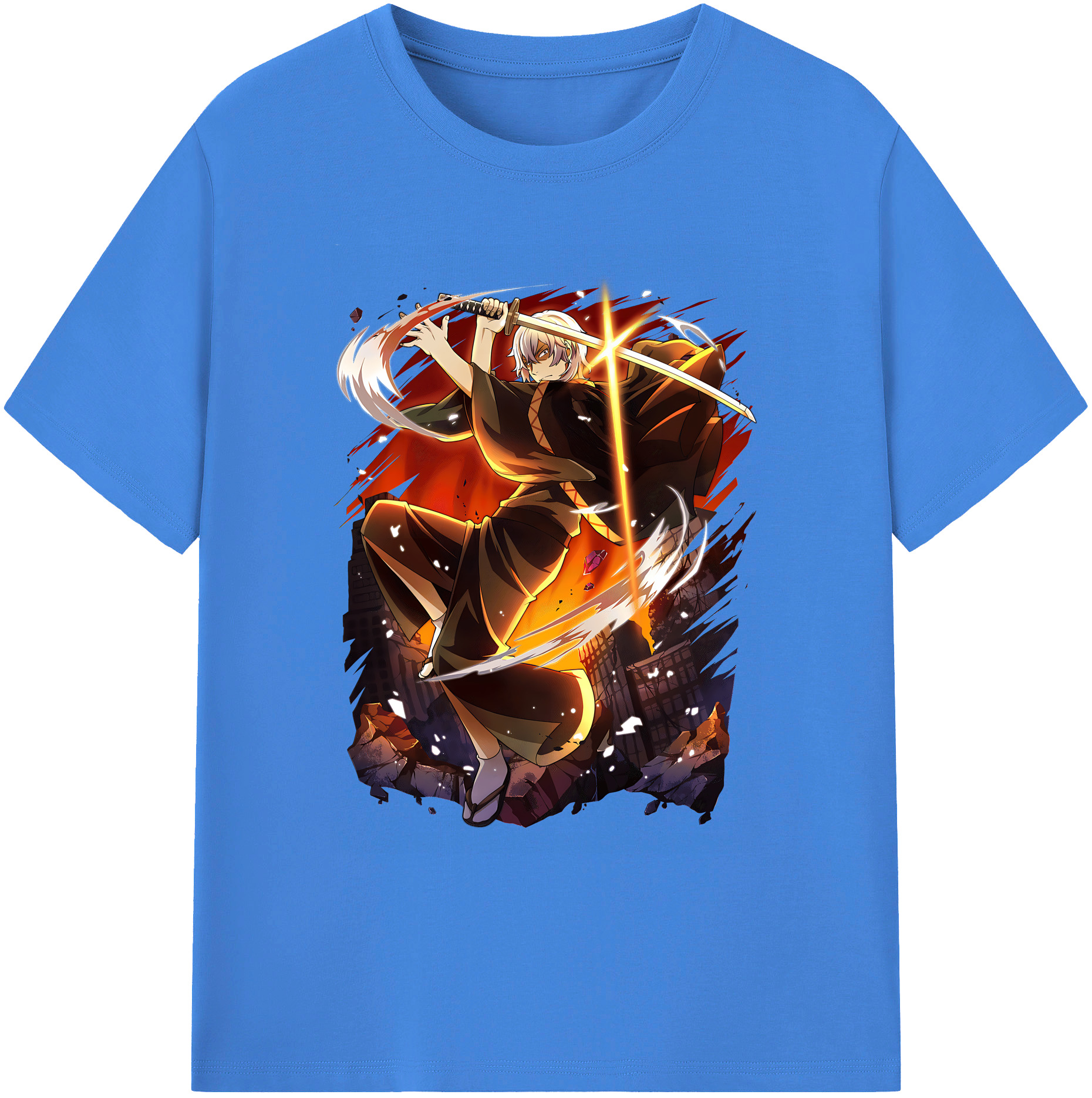 （画像用） 文豪ストレイドッグス Bungo Stray Dogs 綿100％ メンズ半袖Tシャツ｜肌触りやわらか＆通気性