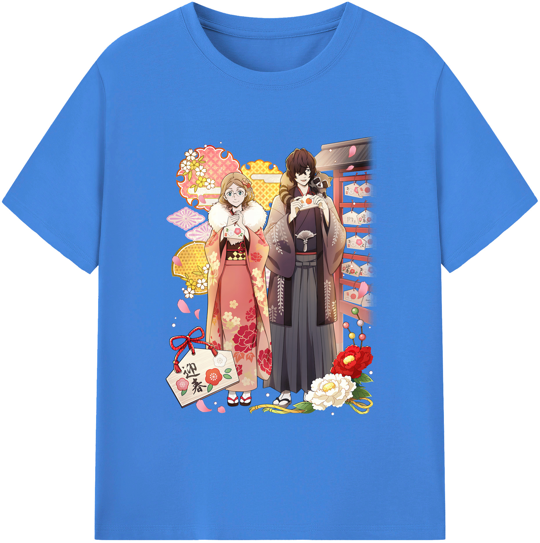 （画像用） 文豪ストレイドッグス Bungo Stray Dogs 綿100％ メンズ半袖Tシャツ｜肌触りやわらか＆通気性