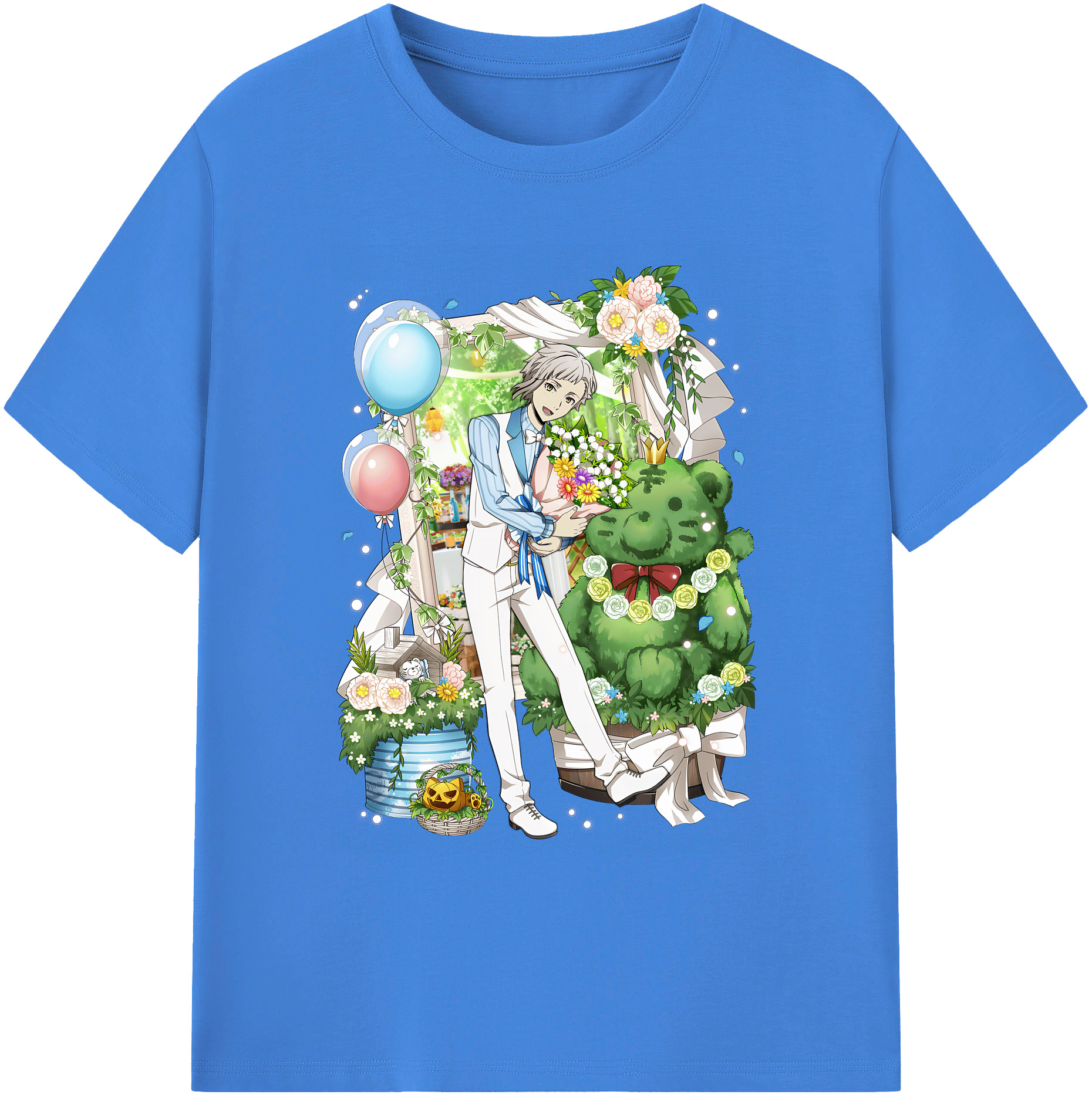 （画像用） 文豪ストレイドッグス Bungo Stray Dogs 綿100％ メンズ半袖Tシャツ｜肌触りやわらか＆通気性