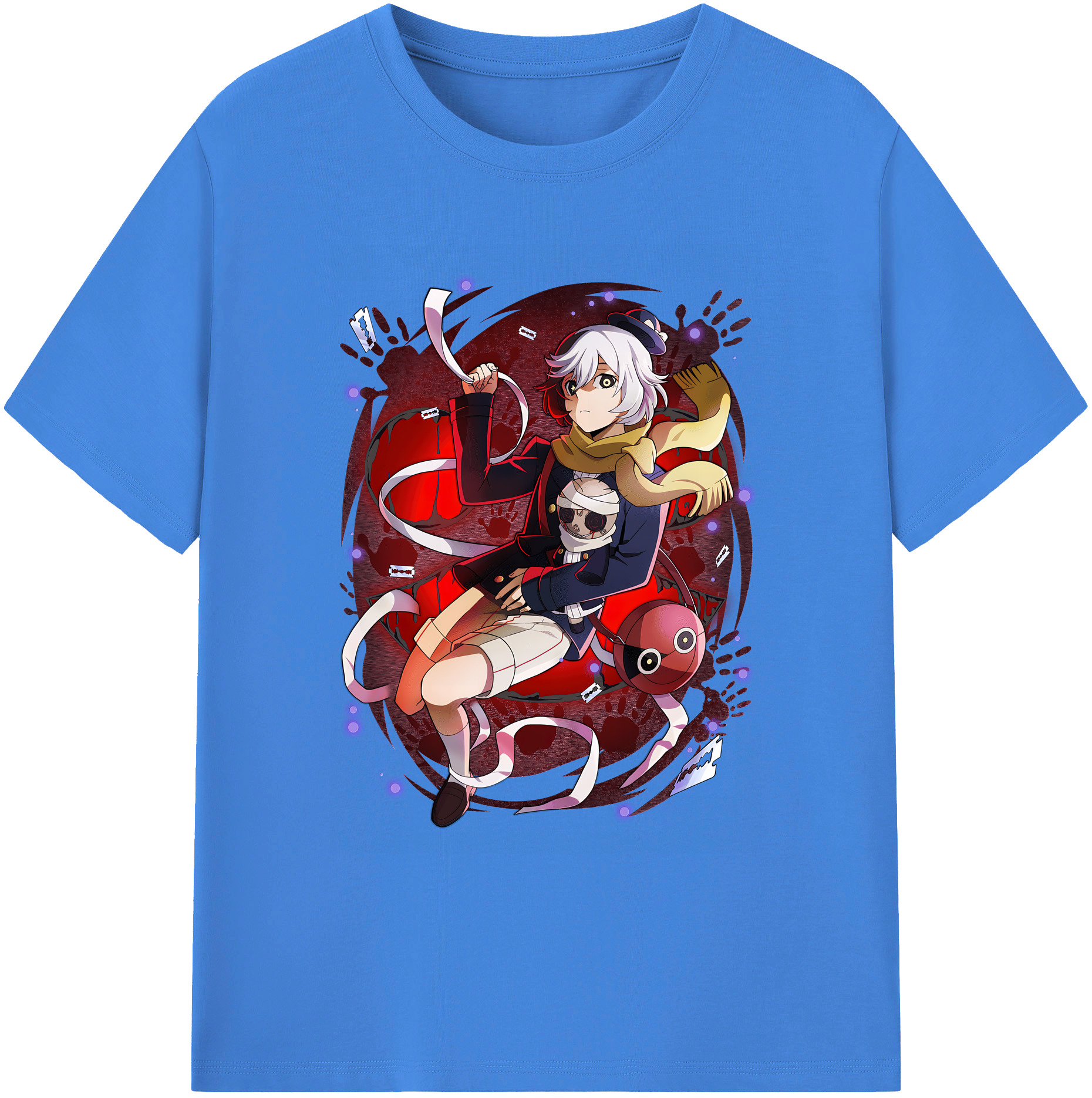 （画像用） 文豪ストレイドッグス Bungo Stray Dogs 綿100％ メンズ半袖Tシャツ｜肌触りやわらか＆通気性