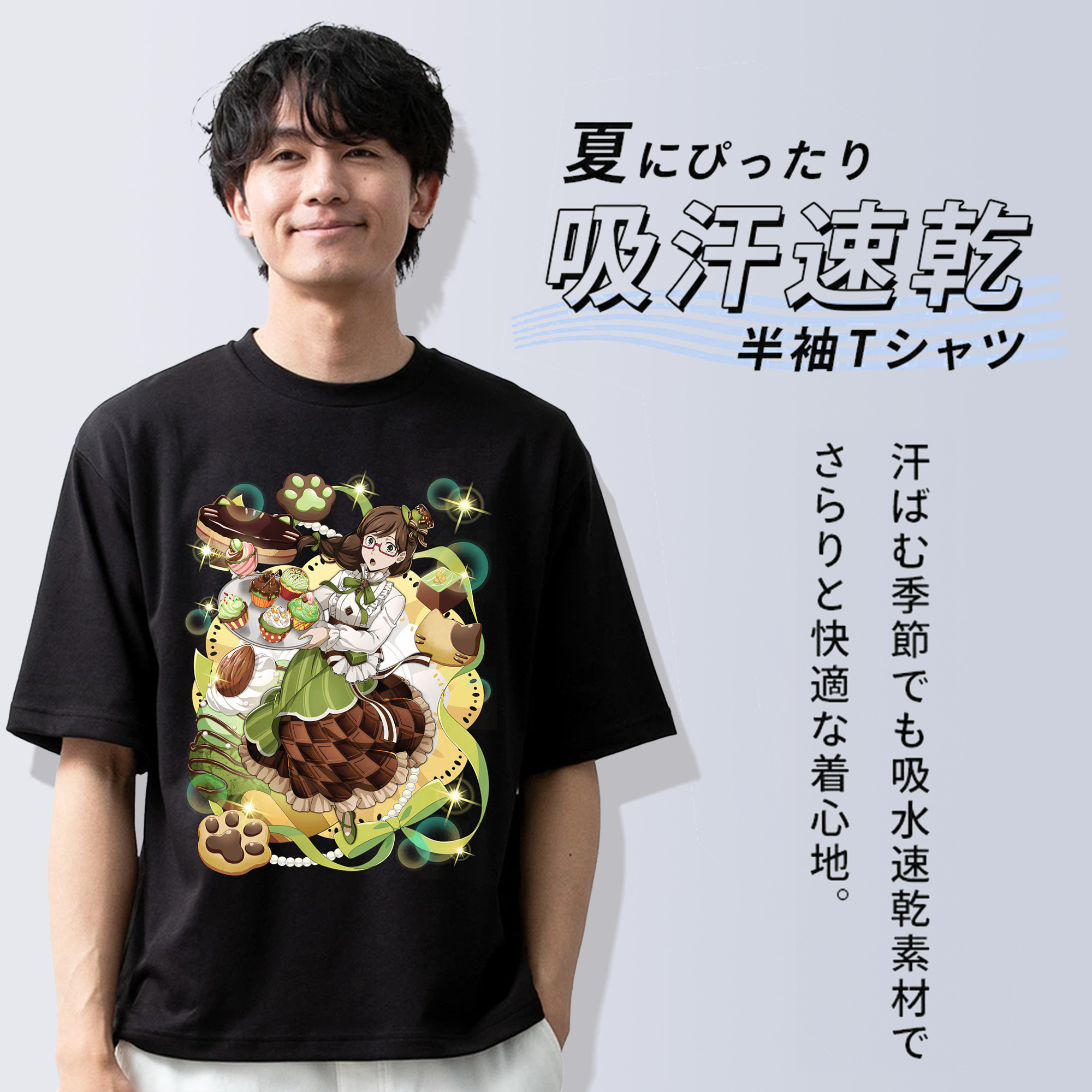 文豪ストレイドッグス Bungo Stray Dogs 綿100％ メンズ半袖Tシャツ｜肌触りやわらか＆通気性