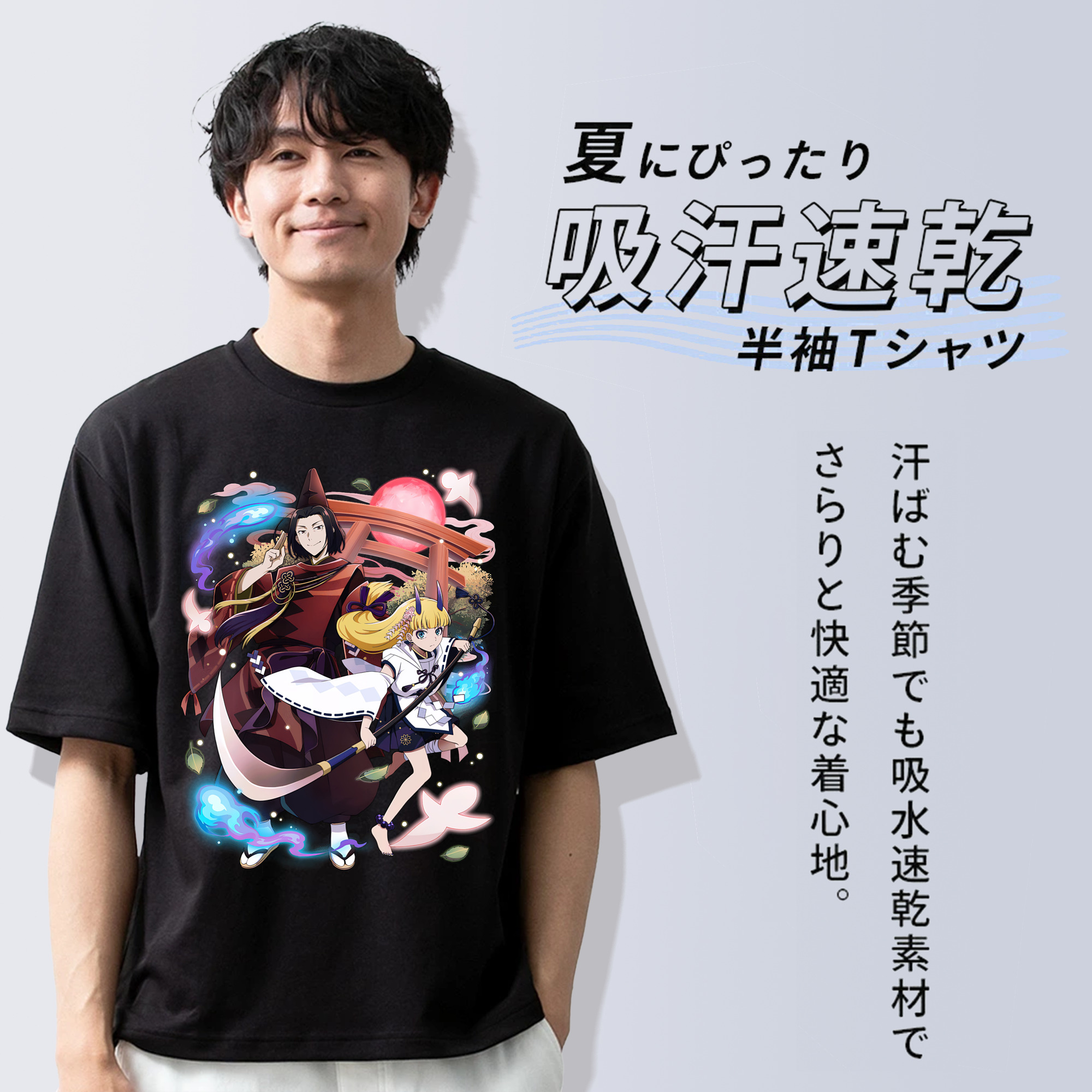 文豪ストレイドッグス Bungo Stray Dogs 綿100％ メンズ半袖Tシャツ｜肌触りやわらか＆通気性