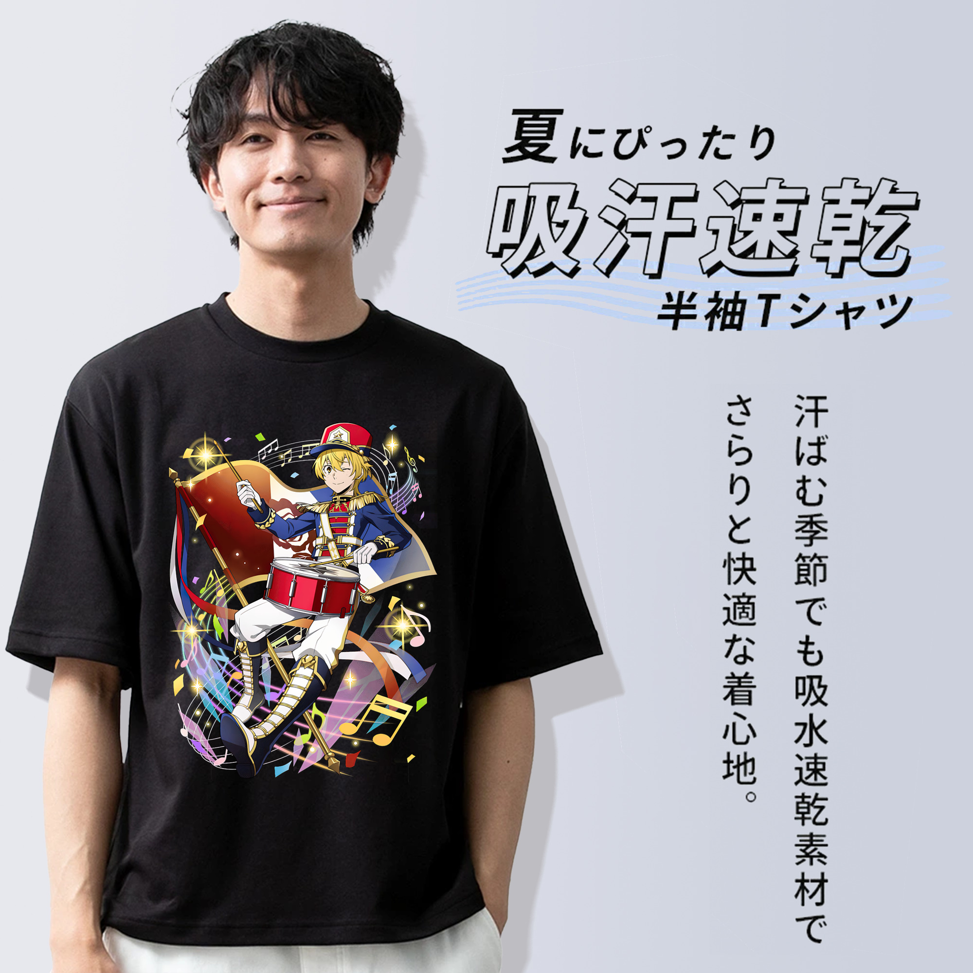 文豪ストレイドッグス Bungo Stray Dogs 綿100％ メンズ半袖Tシャツ｜肌触りやわらか＆通気性