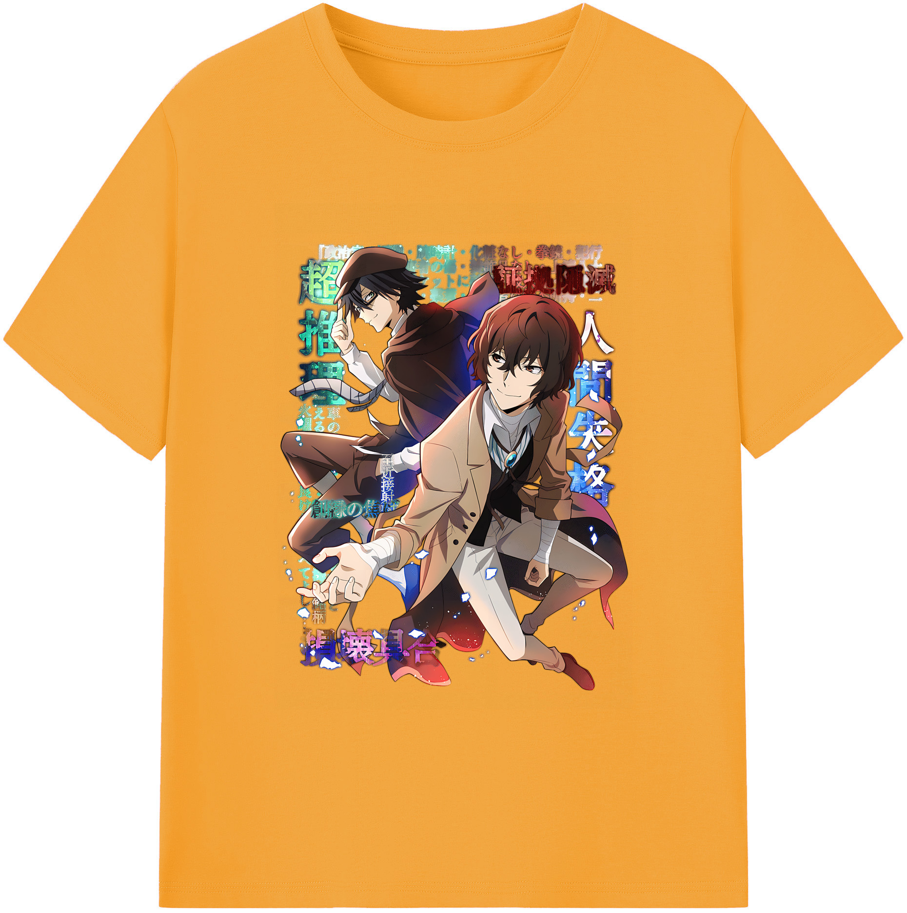（画像用） 文豪ストレイドッグス Bungo Stray Dogs 綿100％ メンズ半袖Tシャツ｜肌触りやわらか＆通気性