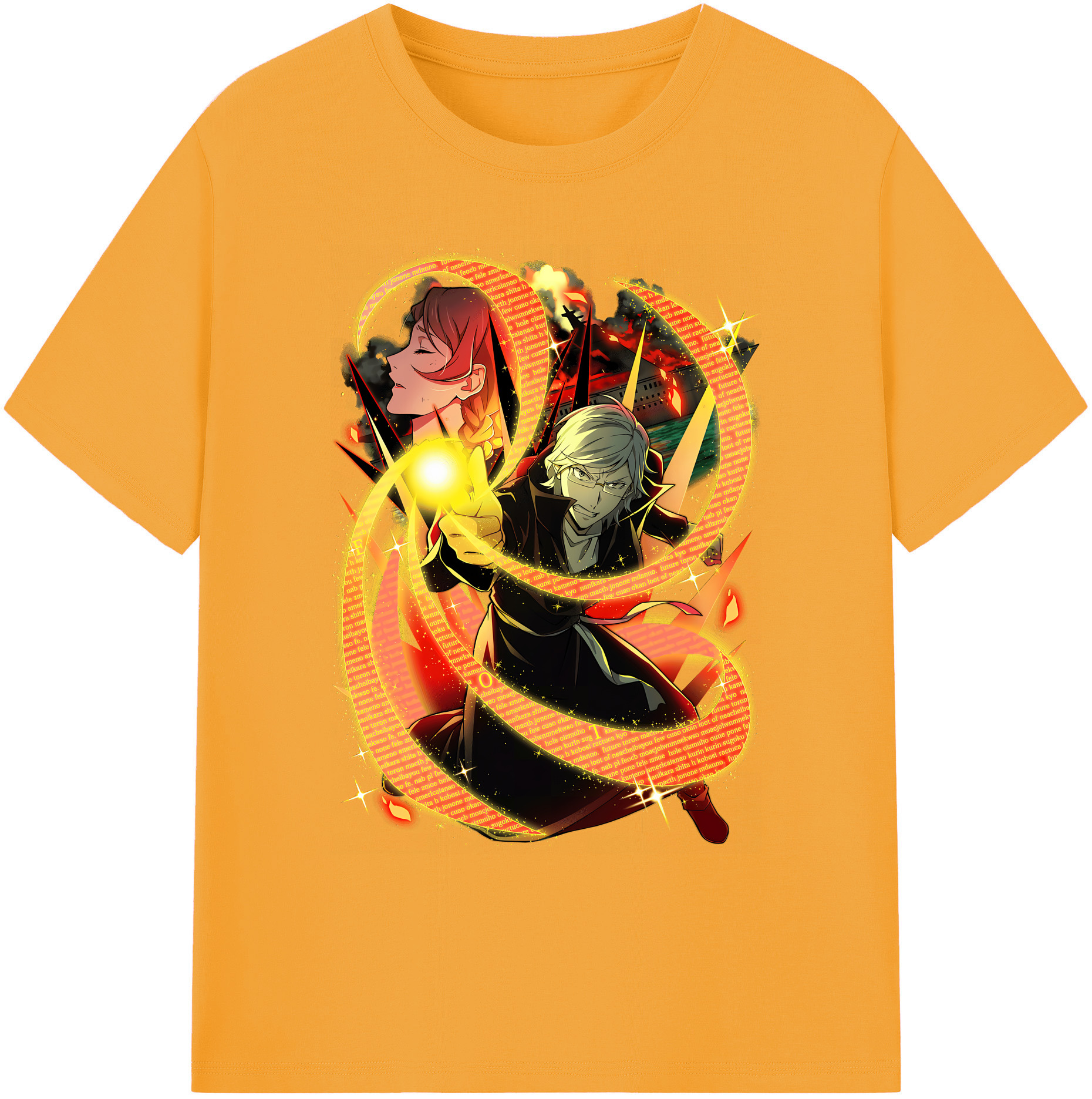 （画像用） 文豪ストレイドッグス Bungo Stray Dogs 綿100％ メンズ半袖Tシャツ｜肌触りやわらか＆通気性