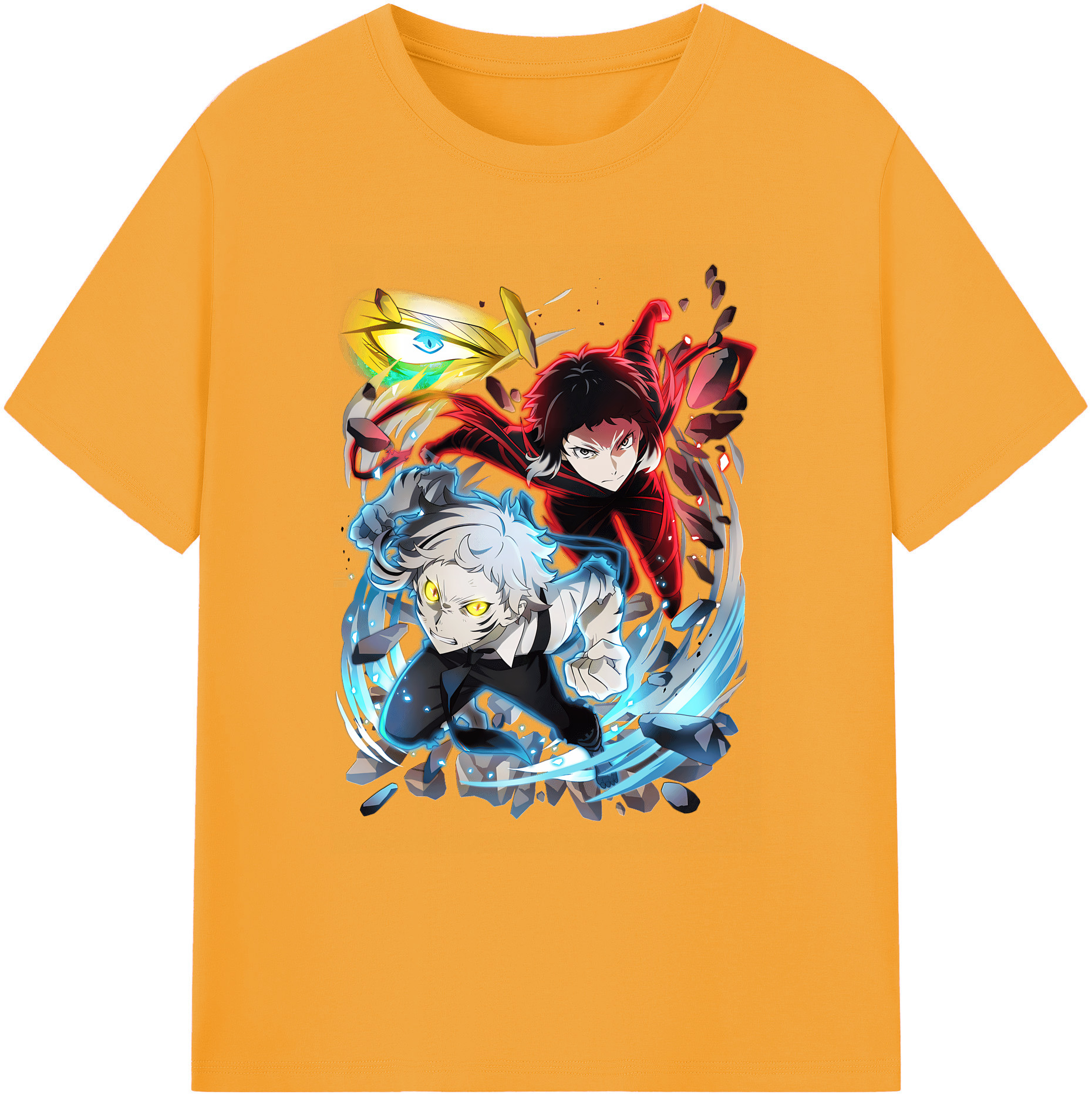 （画像用） 文豪ストレイドッグス Bungo Stray Dogs 綿100％ メンズ半袖Tシャツ｜肌触りやわらか＆通気性