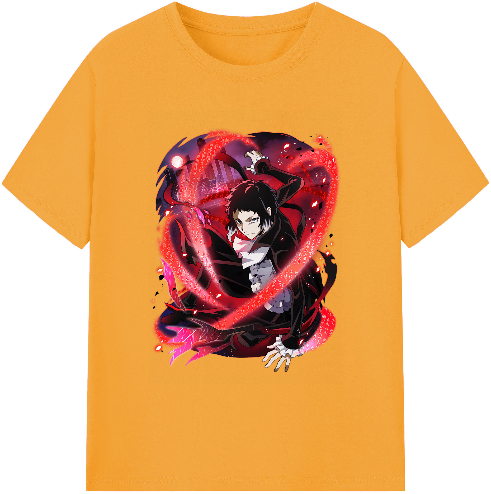 （画像用） 文豪ストレイドッグス Bungo Stray Dogs 綿100％ メンズ半袖Tシャツ｜肌触りやわらか＆通気性