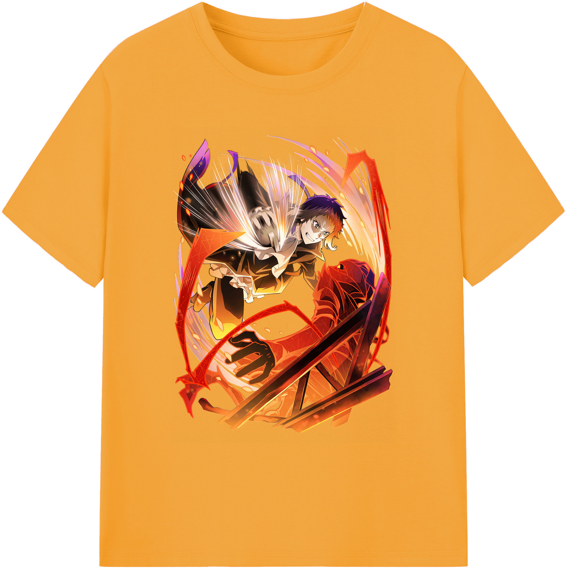 （画像用） 文豪ストレイドッグス Bungo Stray Dogs 綿100％ メンズ半袖Tシャツ｜肌触りやわらか＆通気性