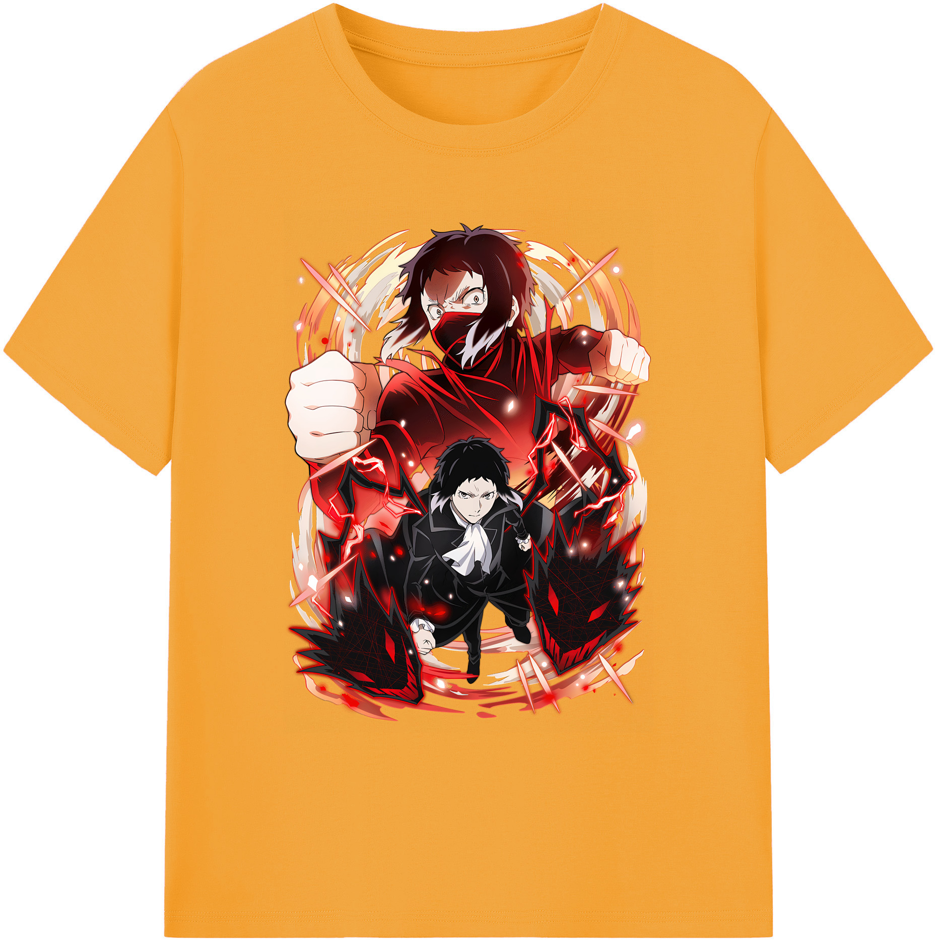 （画像用） 文豪ストレイドッグス Bungo Stray Dogs 綿100％ メンズ半袖Tシャツ｜肌触りやわらか＆通気性