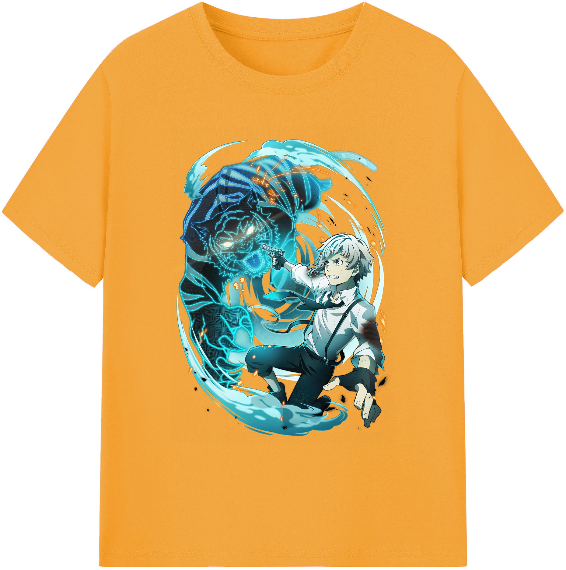 （画像用） 文豪ストレイドッグス Bungo Stray Dogs 綿100％ メンズ半袖Tシャツ｜肌触りやわらか＆通気性