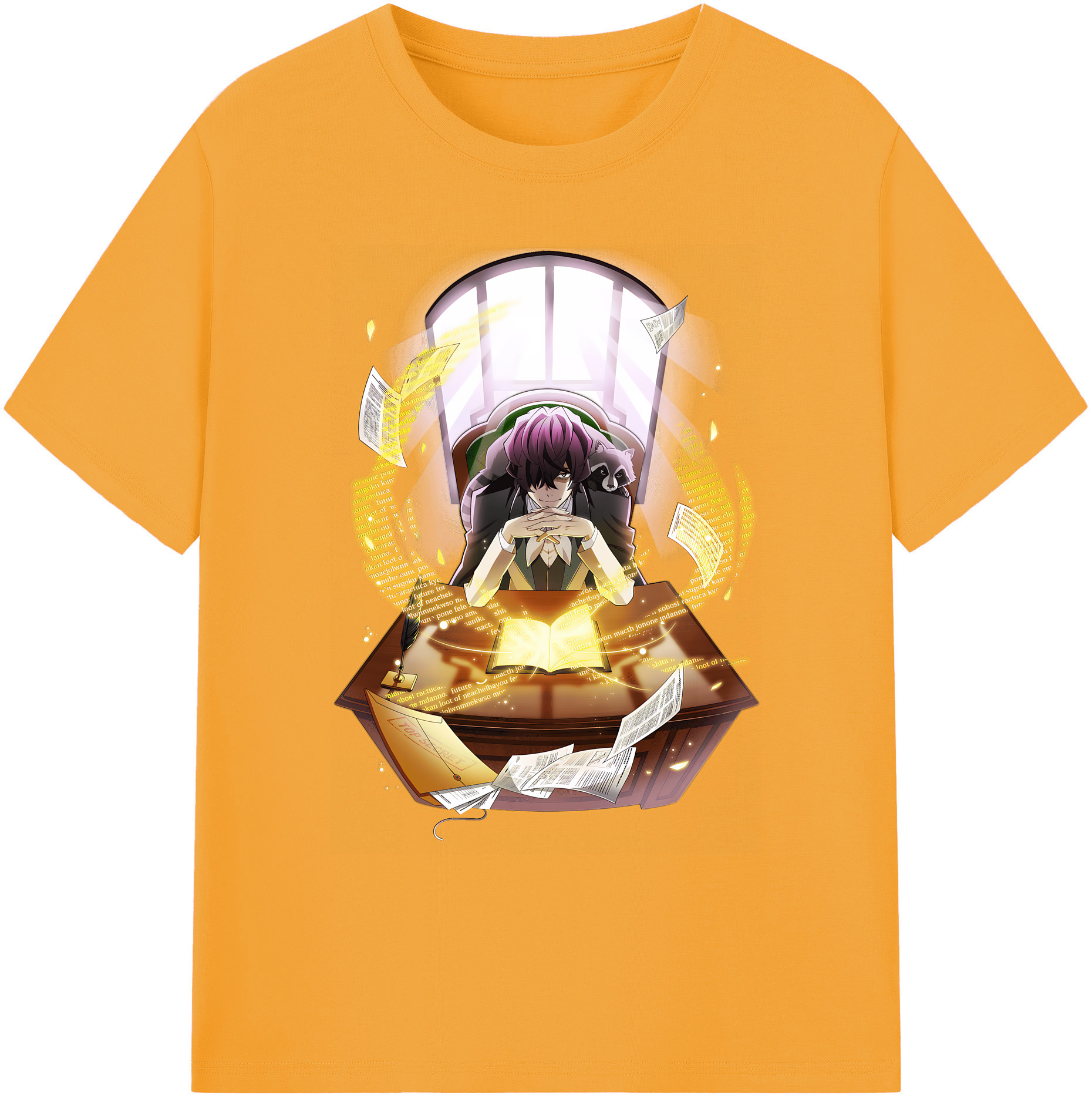 （画像用） 文豪ストレイドッグス Bungo Stray Dogs 綿100％ メンズ半袖Tシャツ｜肌触りやわらか＆通気性