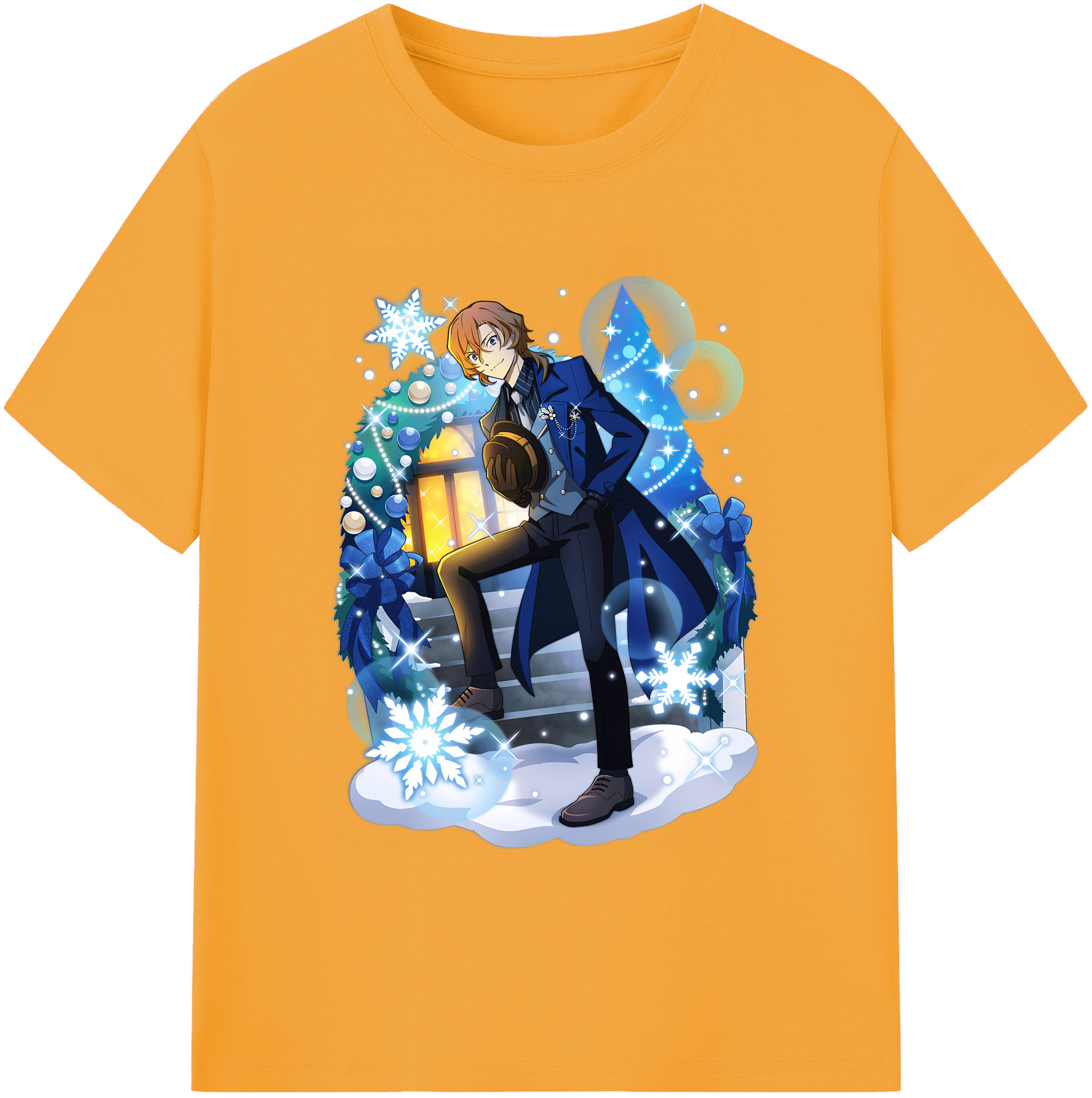 （画像用） 文豪ストレイドッグス Bungo Stray Dogs 綿100％ メンズ半袖Tシャツ｜肌触りやわらか＆通気性