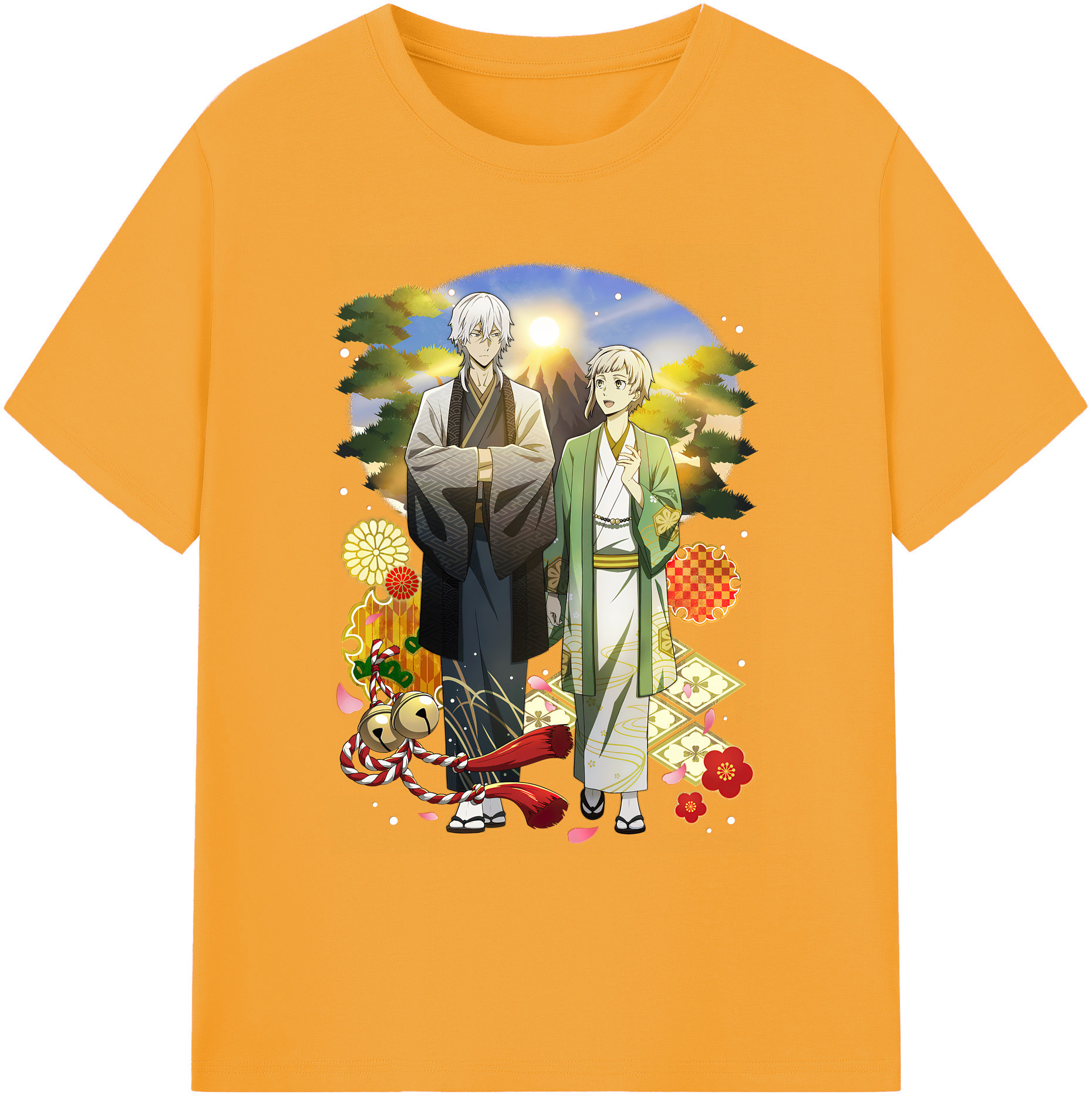 （画像用） 文豪ストレイドッグス Bungo Stray Dogs 綿100％ メンズ半袖Tシャツ｜肌触りやわらか＆通気性