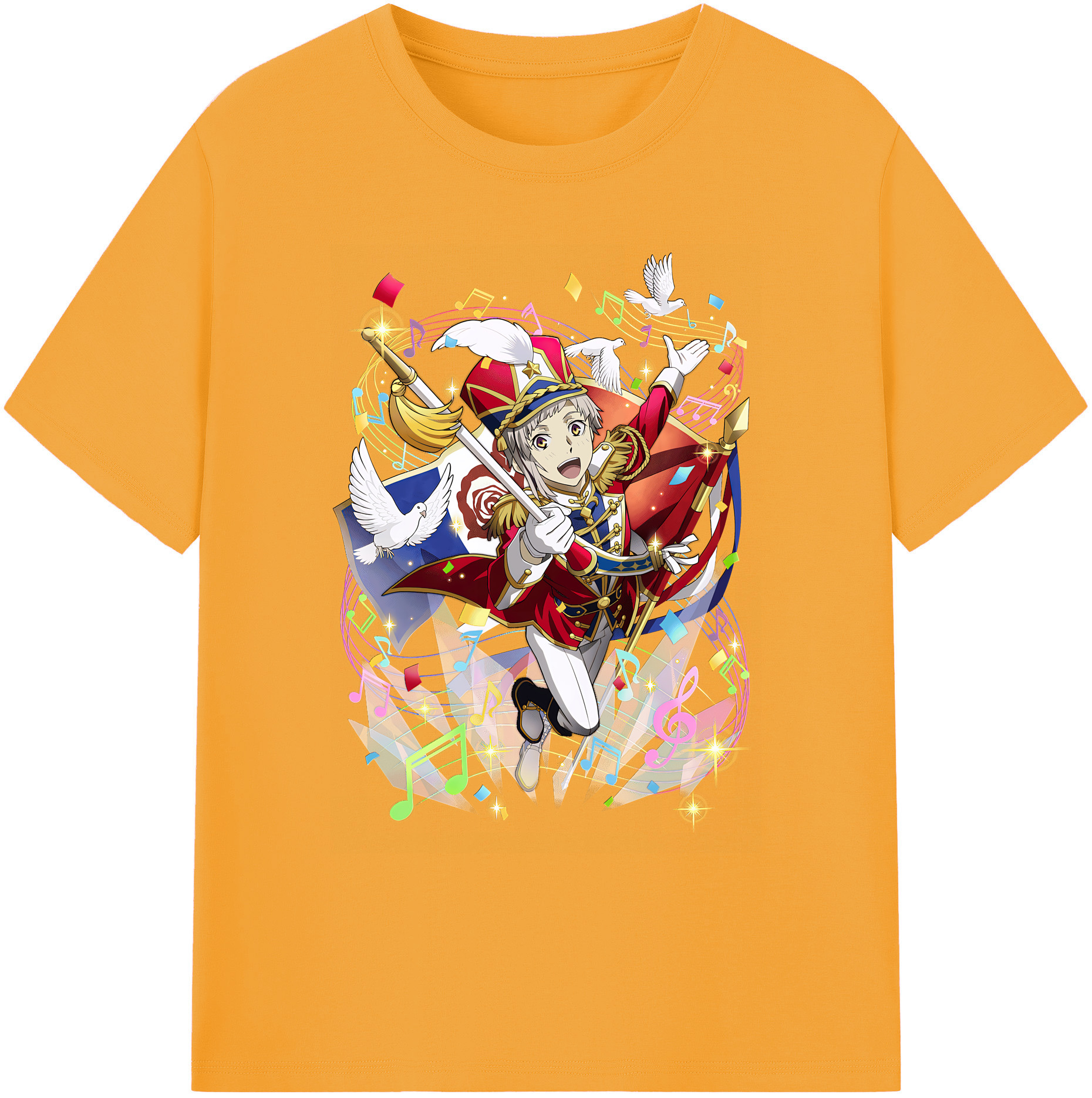 （画像用） 文豪ストレイドッグス Bungo Stray Dogs 綿100％ メンズ半袖Tシャツ｜肌触りやわらか＆通気性