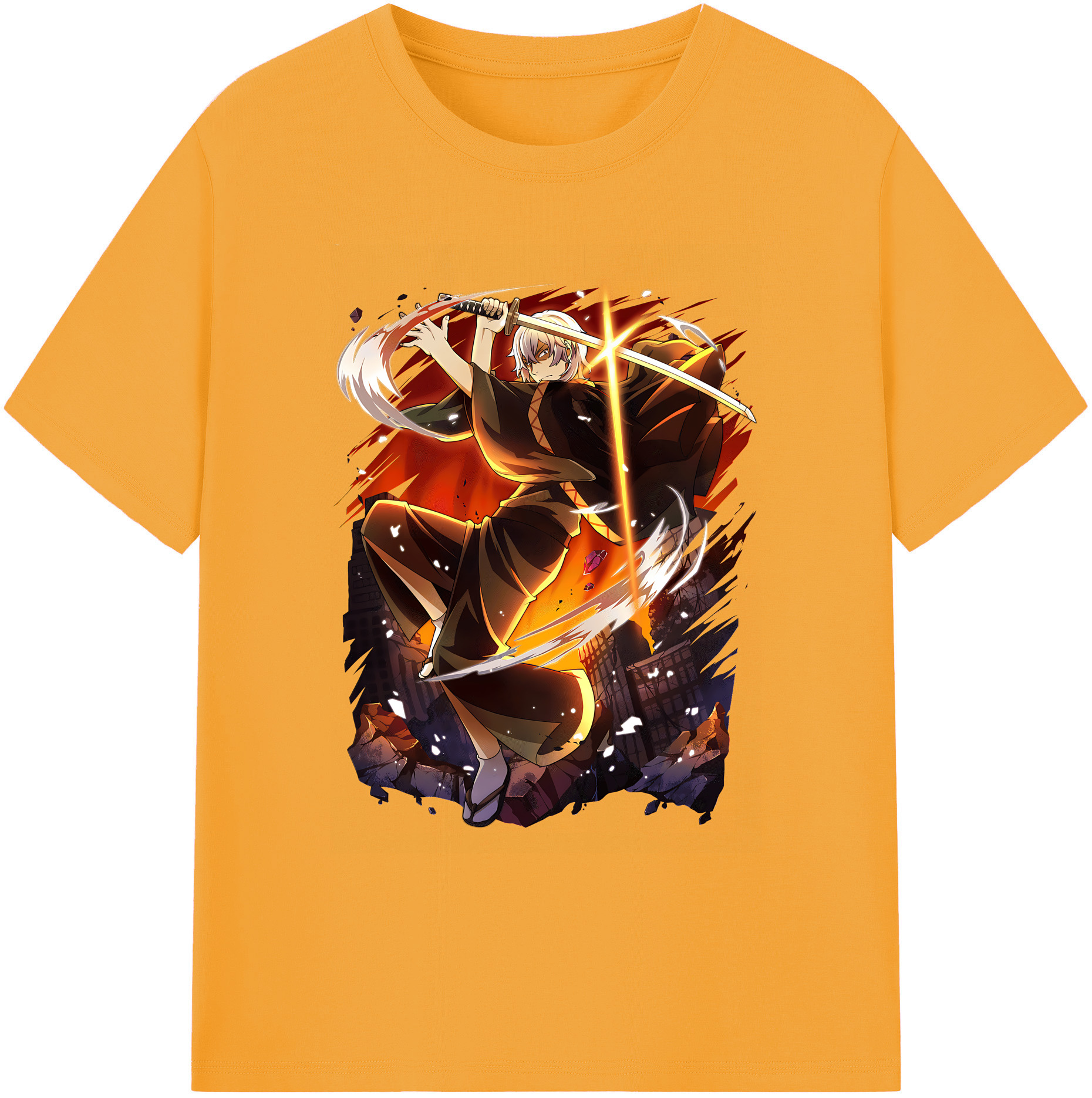 （画像用） 文豪ストレイドッグス Bungo Stray Dogs 綿100％ メンズ半袖Tシャツ｜肌触りやわらか＆通気性
