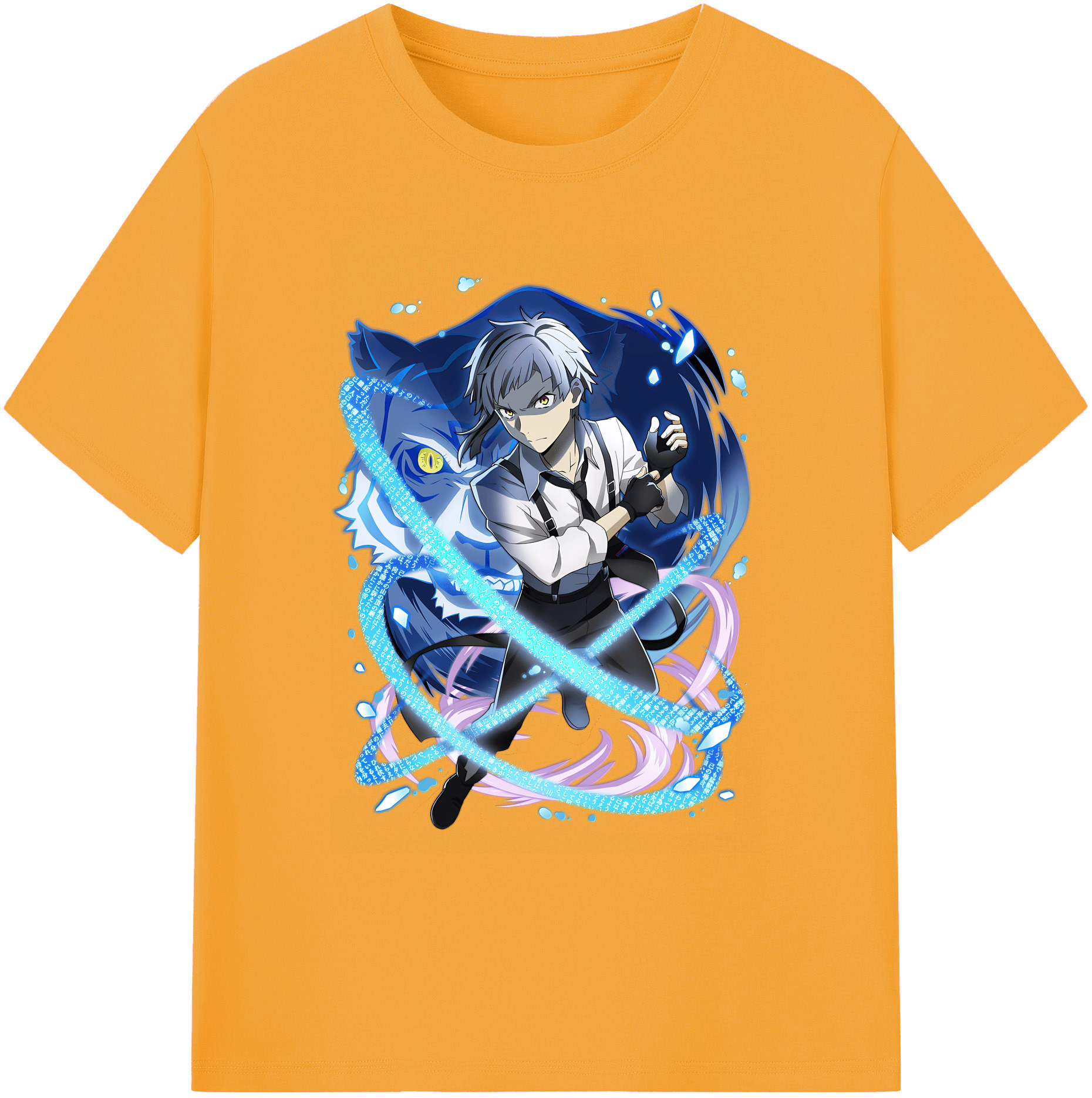 （画像用） 文豪ストレイドッグス Bungo Stray Dogs 綿100％ メンズ半袖Tシャツ｜肌触りやわらか＆通気性