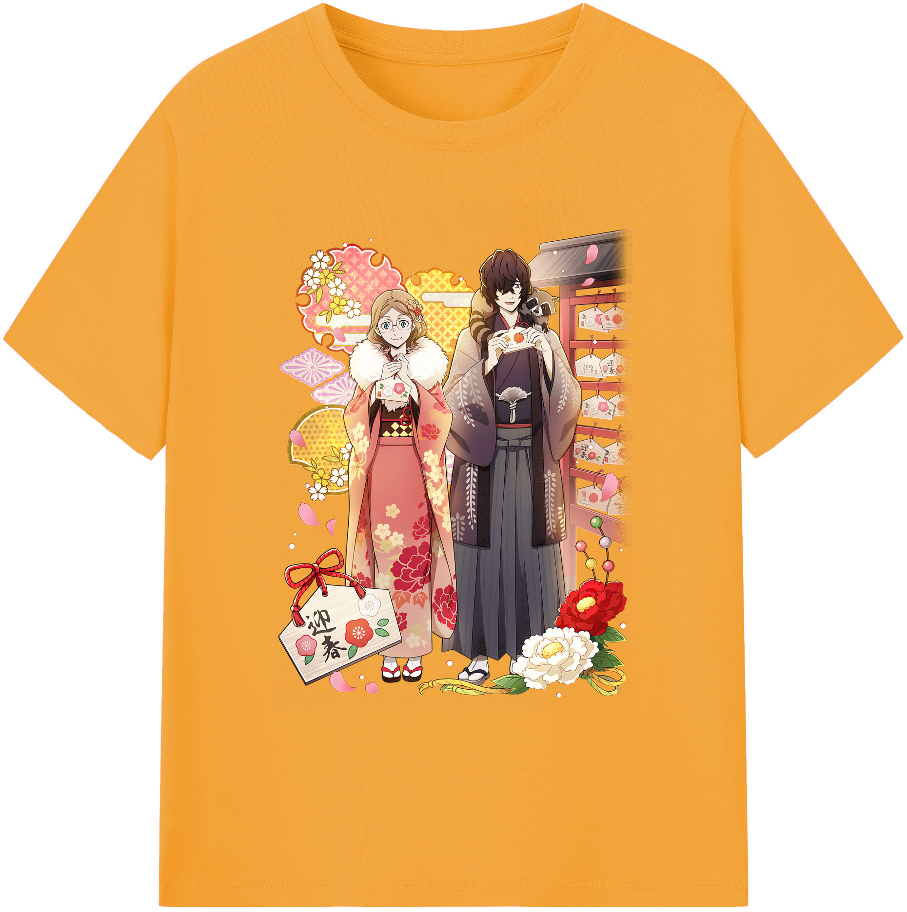 （画像用） 文豪ストレイドッグス Bungo Stray Dogs 綿100％ メンズ半袖Tシャツ｜肌触りやわらか＆通気性