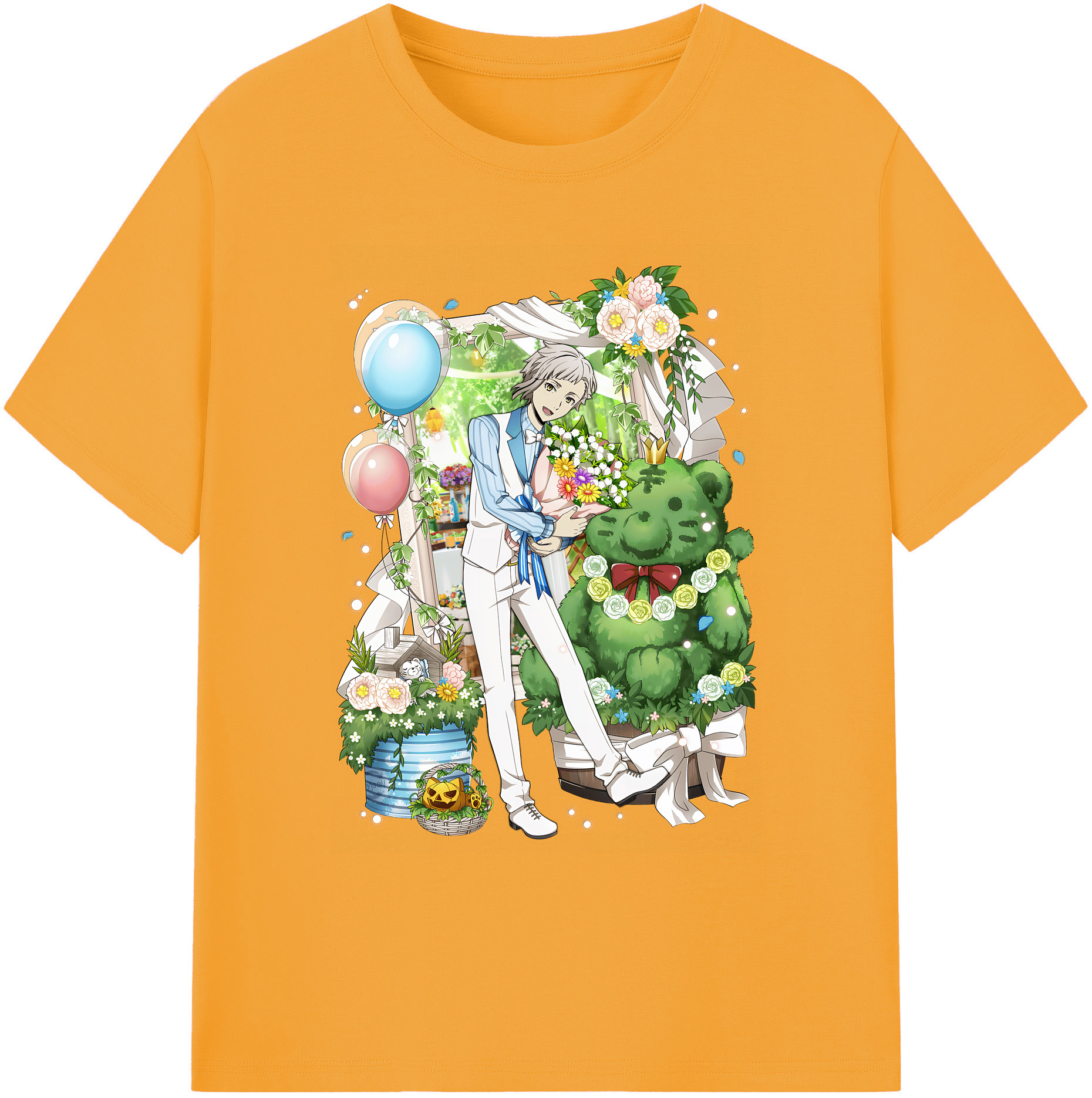 （画像用） 文豪ストレイドッグス Bungo Stray Dogs 綿100％ メンズ半袖Tシャツ｜肌触りやわらか＆通気性