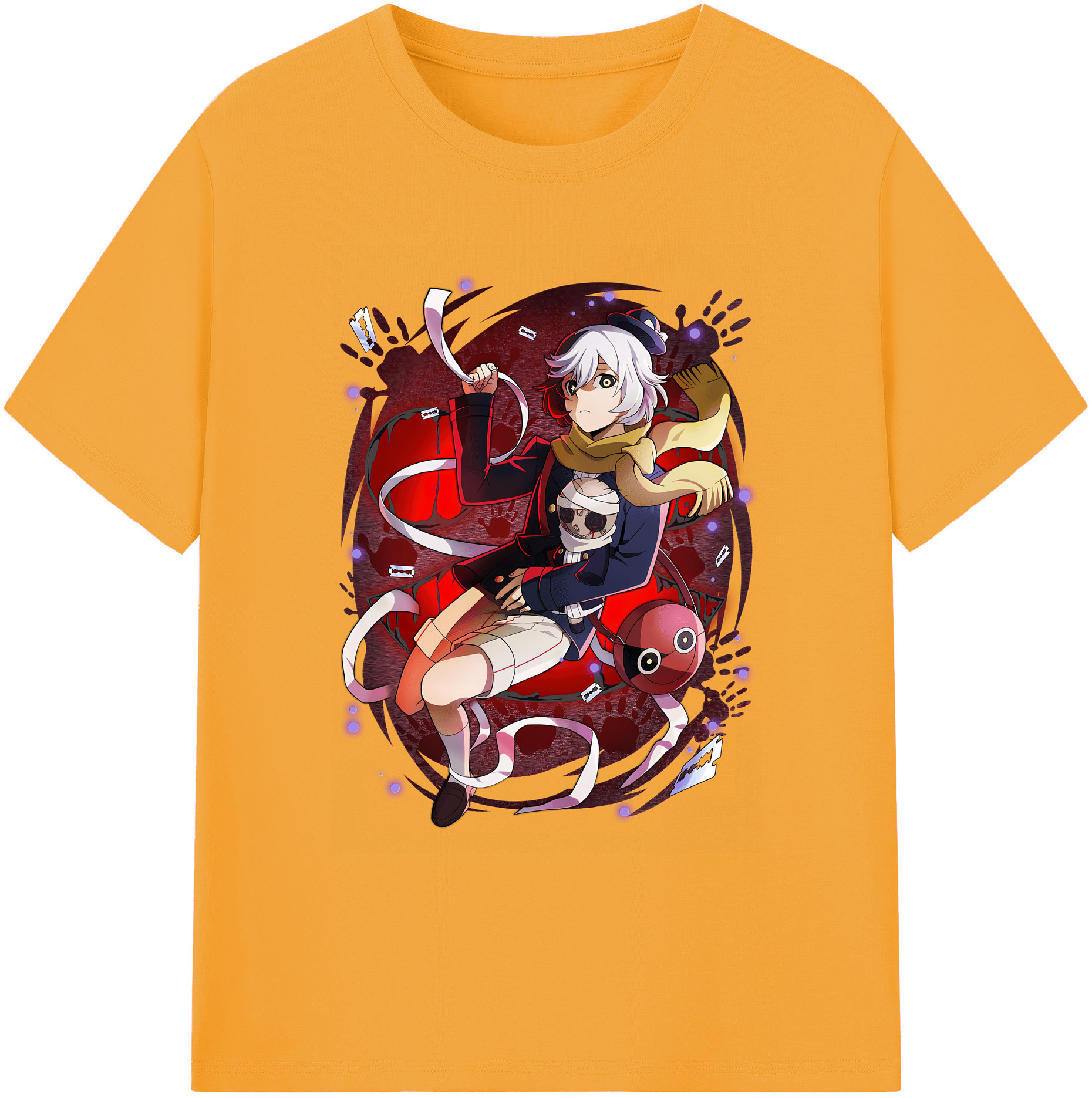（画像用） 文豪ストレイドッグス Bungo Stray Dogs 綿100％ メンズ半袖Tシャツ｜肌触りやわらか＆通気性