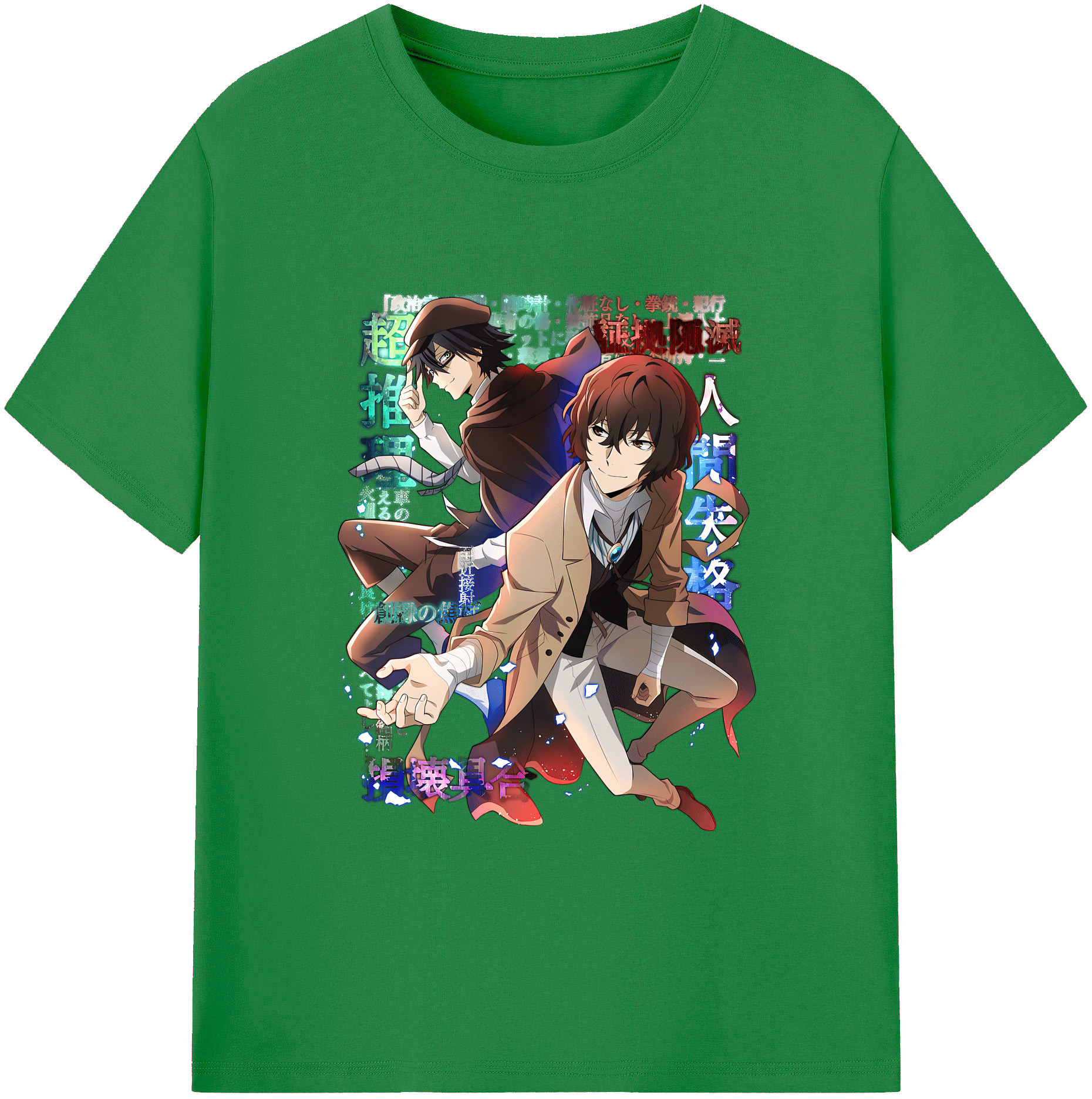 （画像用） 文豪ストレイドッグス Bungo Stray Dogs 綿100％ メンズ半袖Tシャツ｜肌触りやわらか＆通気性