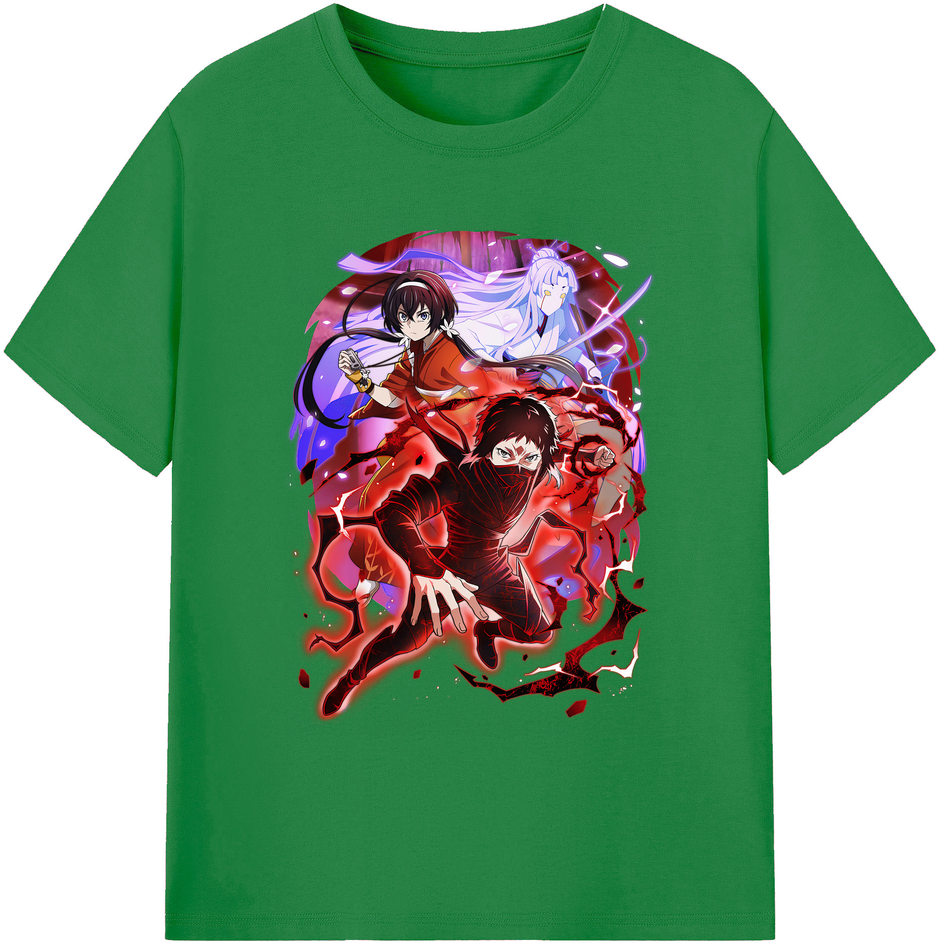 （画像用） 文豪ストレイドッグス Bungo Stray Dogs 綿100％ メンズ半袖Tシャツ｜肌触りやわらか＆通気性