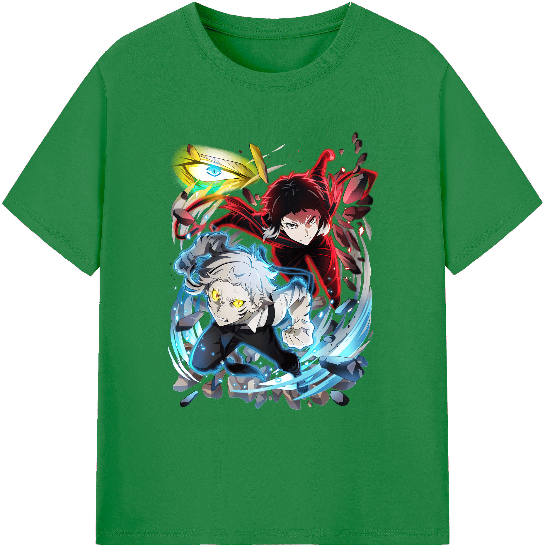 （画像用） 文豪ストレイドッグス Bungo Stray Dogs 綿100％ メンズ半袖Tシャツ｜肌触りやわらか＆通気性