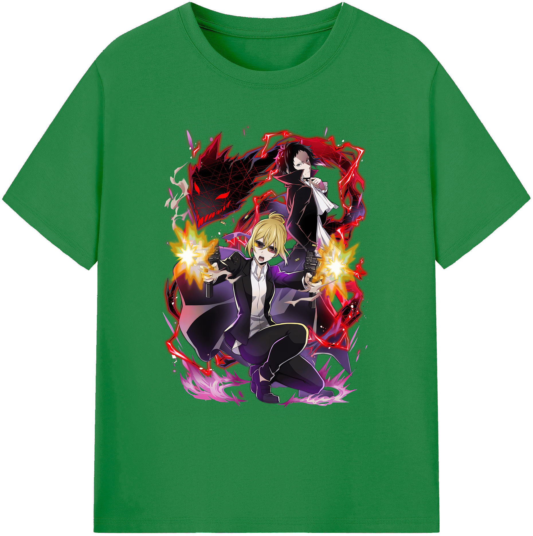 （画像用） 文豪ストレイドッグス Bungo Stray Dogs 綿100％ メンズ半袖Tシャツ｜肌触りやわらか＆通気性