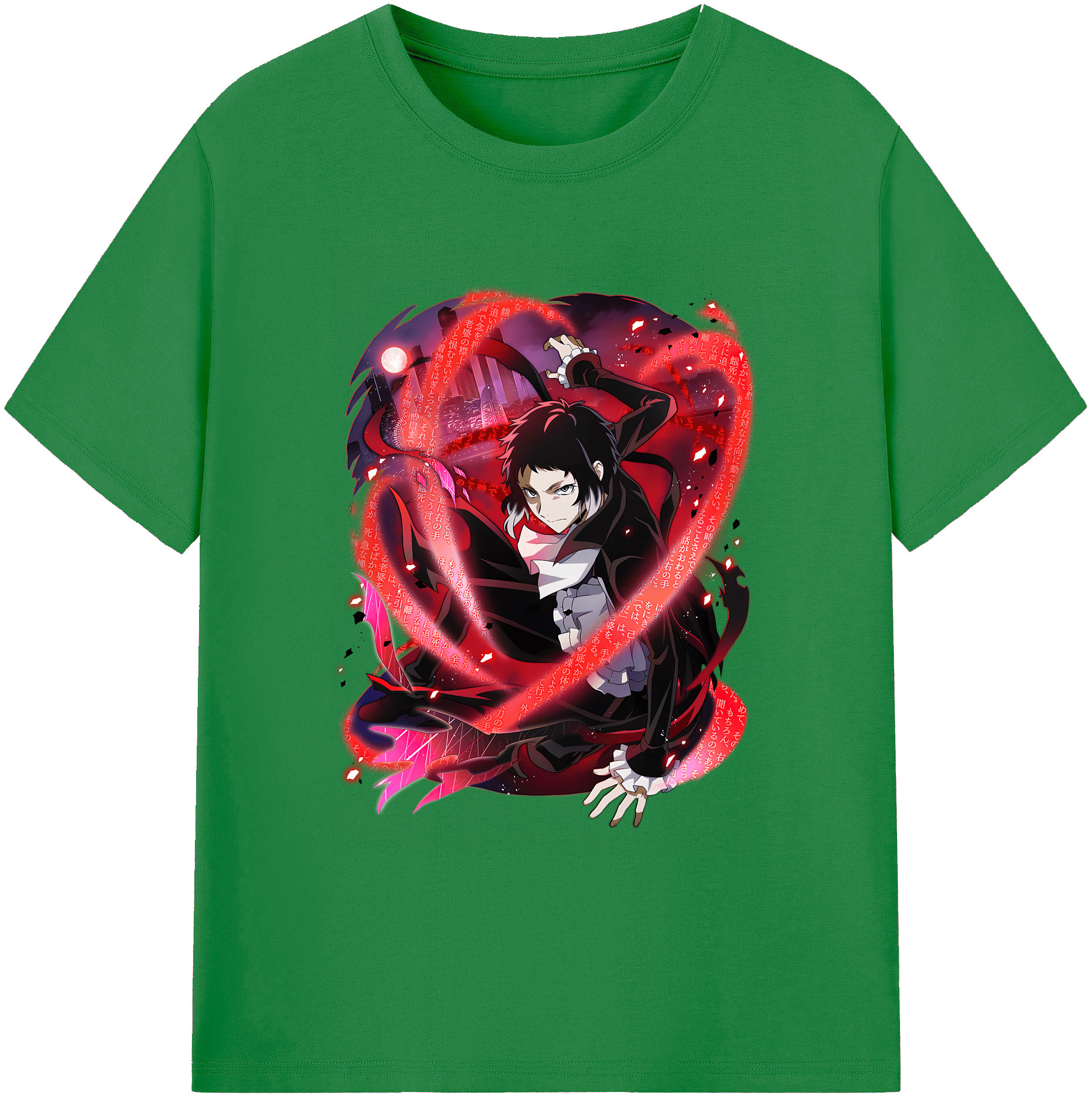 （画像用） 文豪ストレイドッグス Bungo Stray Dogs 綿100％ メンズ半袖Tシャツ｜肌触りやわらか＆通気性