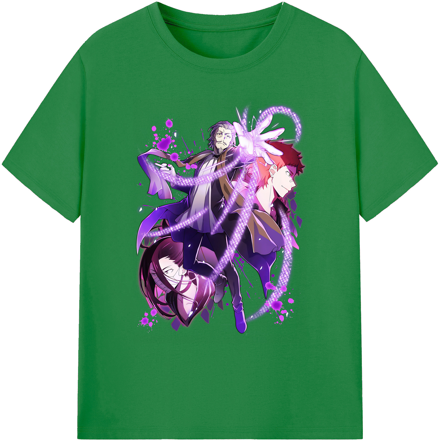 （画像用） 文豪ストレイドッグス Bungo Stray Dogs 綿100％ メンズ半袖Tシャツ｜肌触りやわらか＆通気性