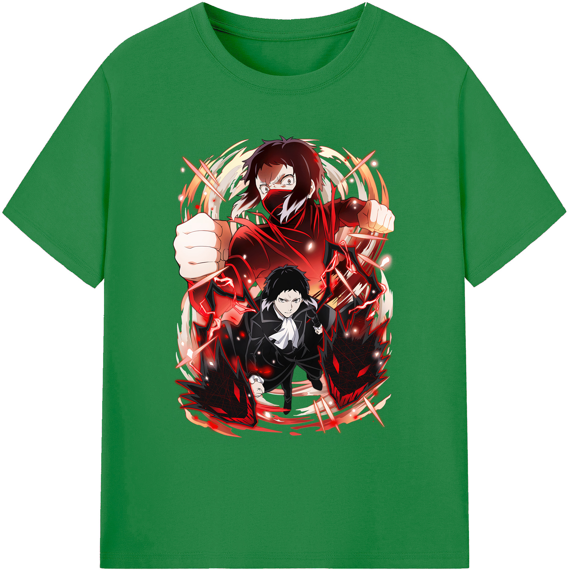 （画像用） 文豪ストレイドッグス Bungo Stray Dogs 綿100％ メンズ半袖Tシャツ｜肌触りやわらか＆通気性