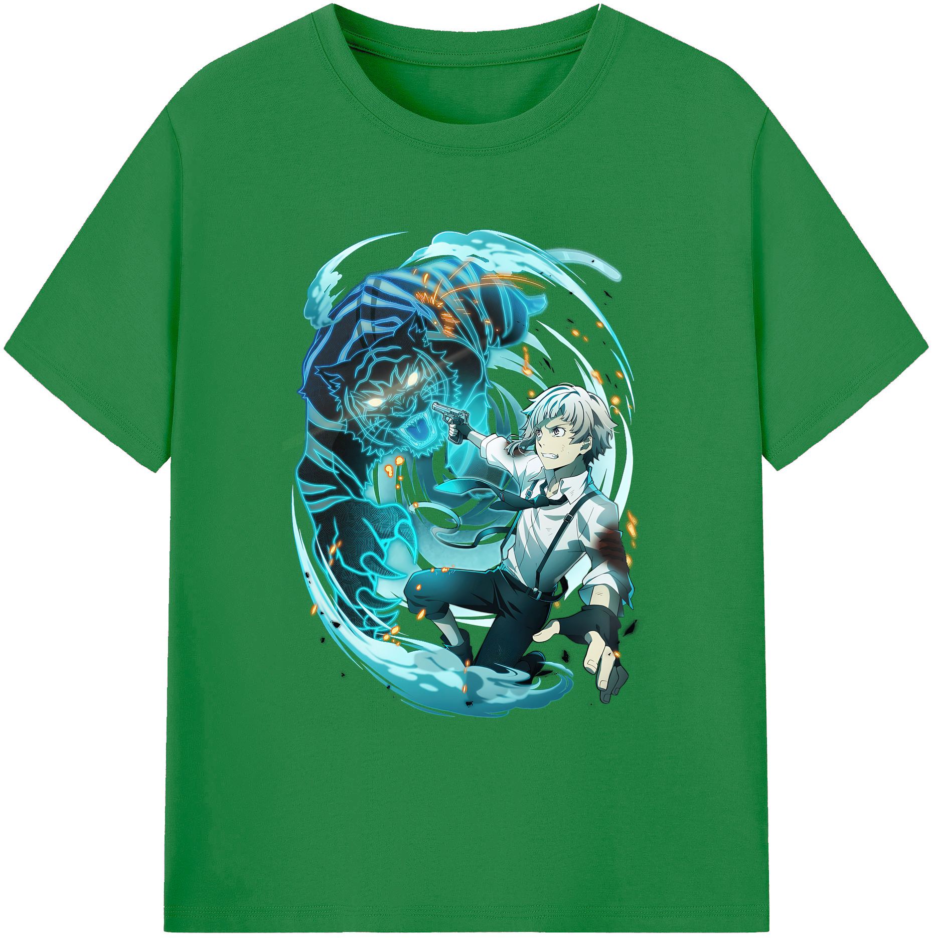 （画像用） 文豪ストレイドッグス Bungo Stray Dogs 綿100％ メンズ半袖Tシャツ｜肌触りやわらか＆通気性