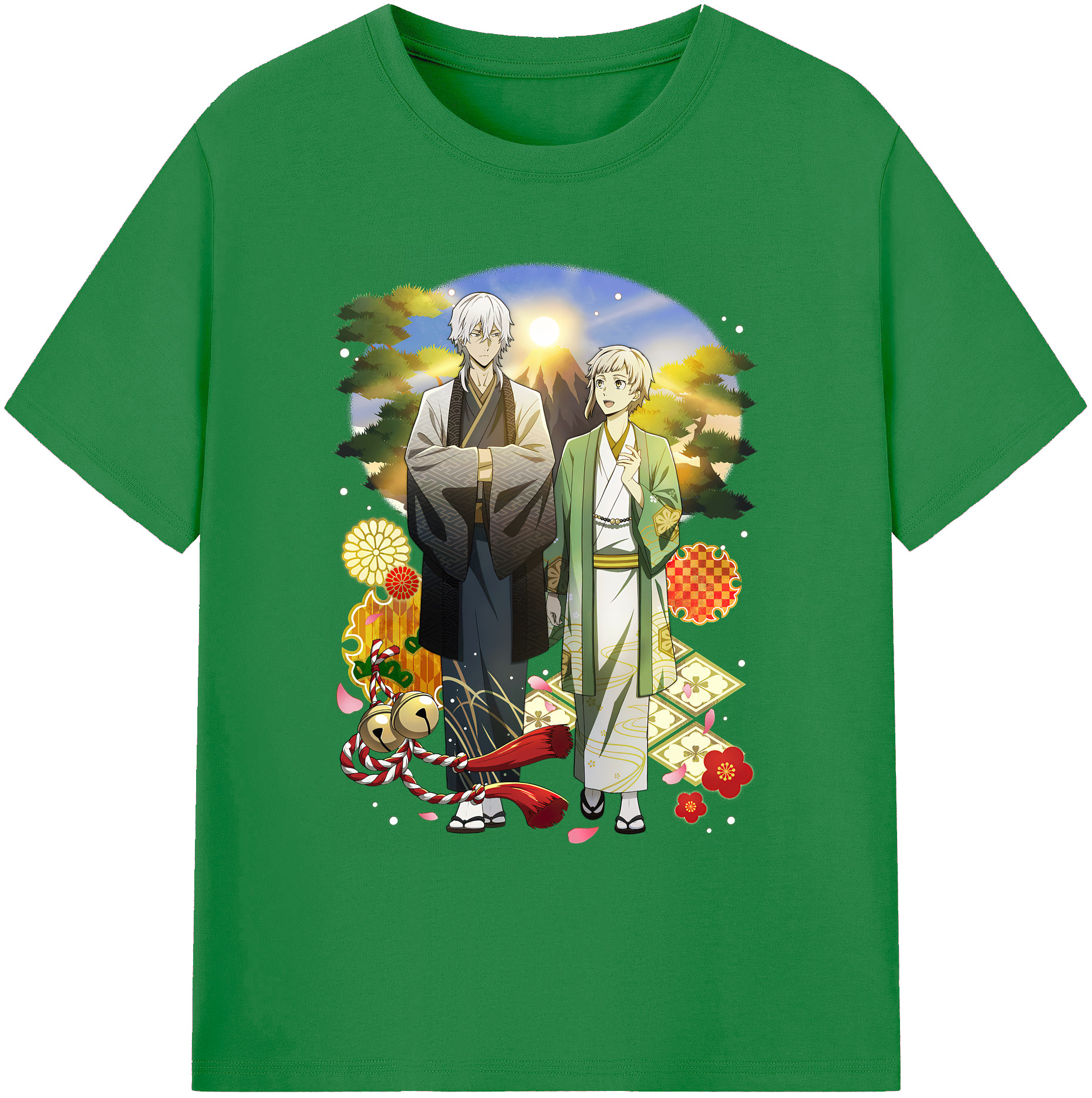 （画像用） 文豪ストレイドッグス Bungo Stray Dogs 綿100％ メンズ半袖Tシャツ｜肌触りやわらか＆通気性