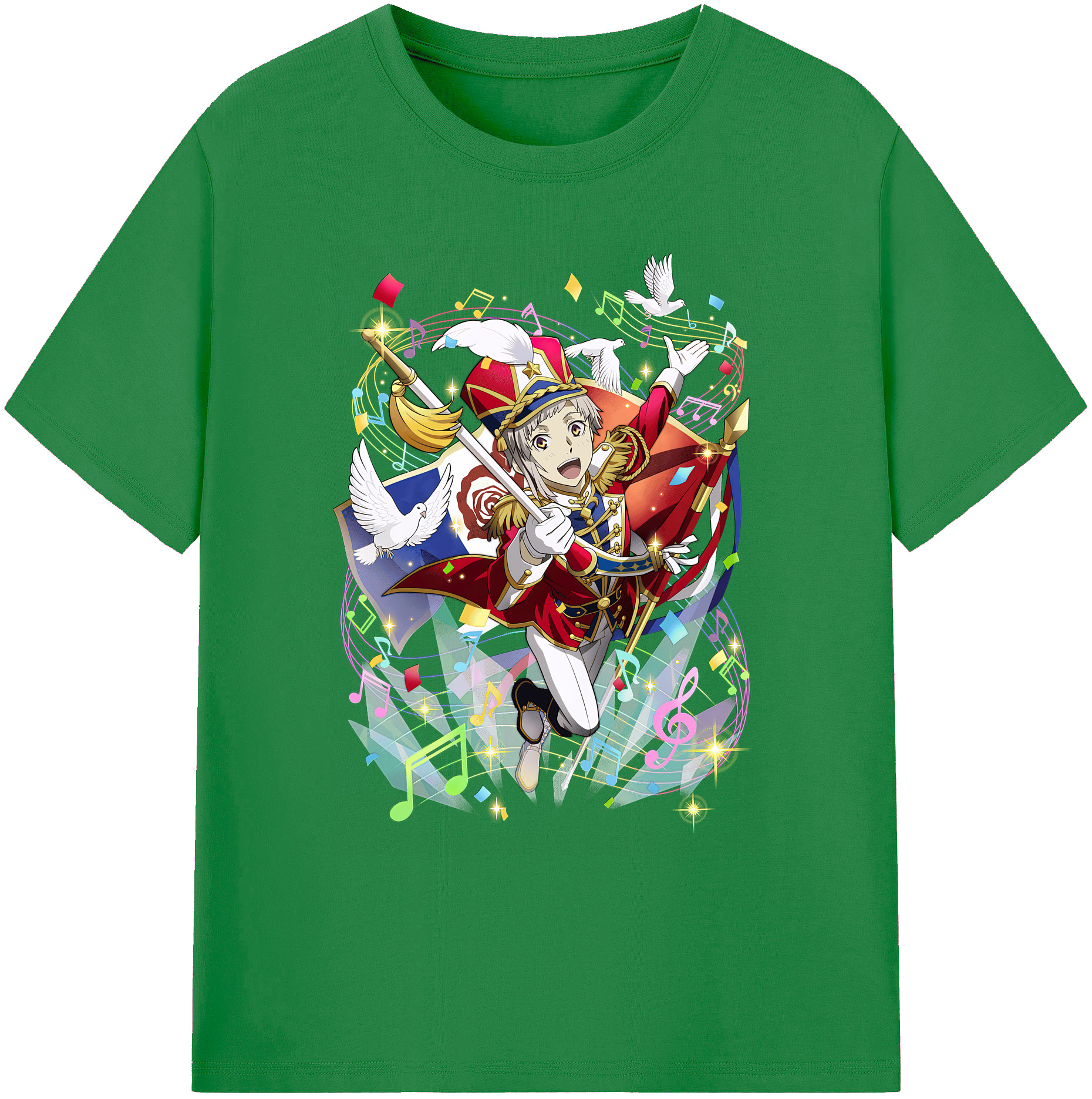 （画像用） 文豪ストレイドッグス Bungo Stray Dogs 綿100％ メンズ半袖Tシャツ｜肌触りやわらか＆通気性