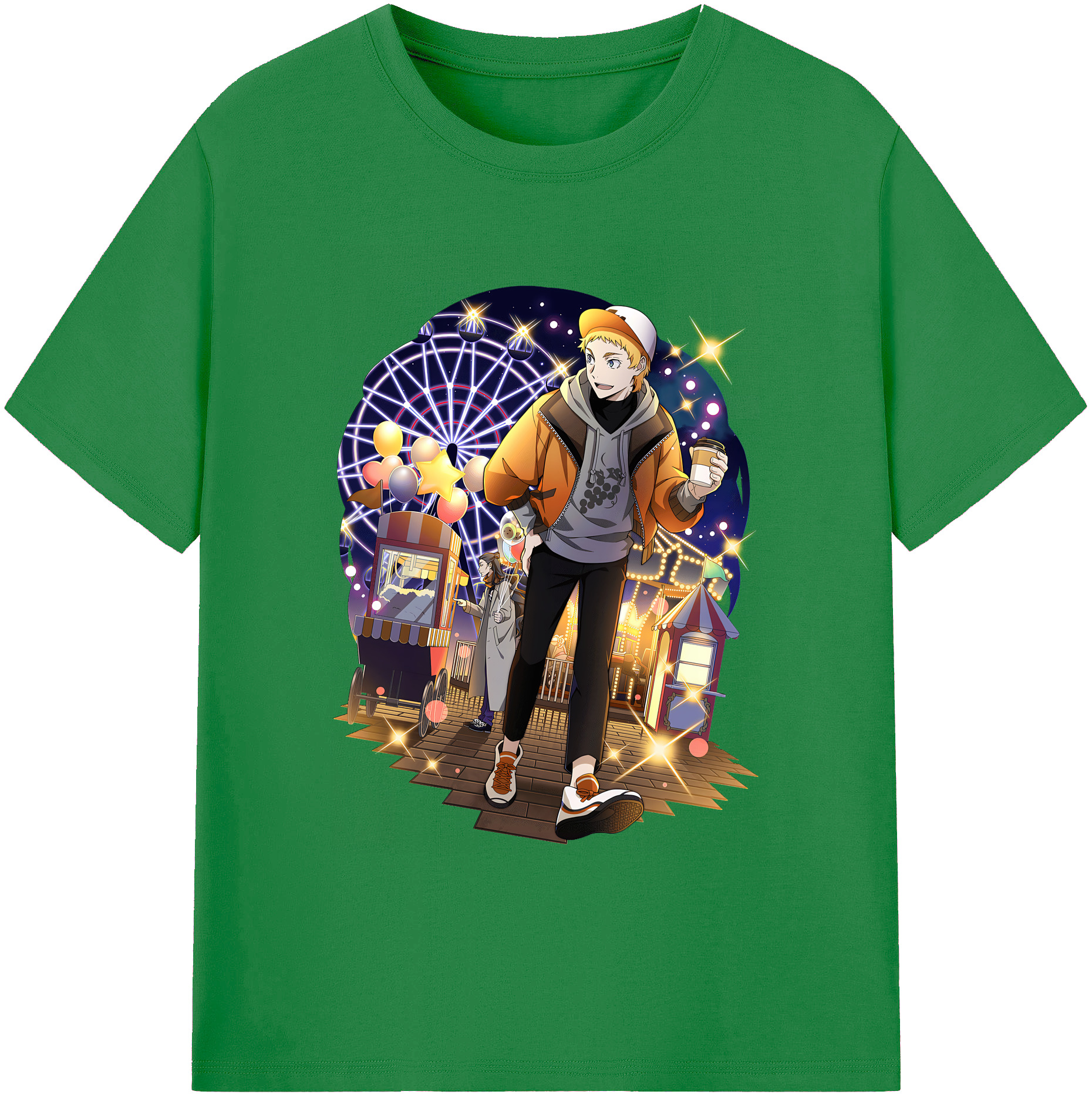 （画像用） 文豪ストレイドッグス Bungo Stray Dogs 綿100％ メンズ半袖Tシャツ｜肌触りやわらか＆通気性
