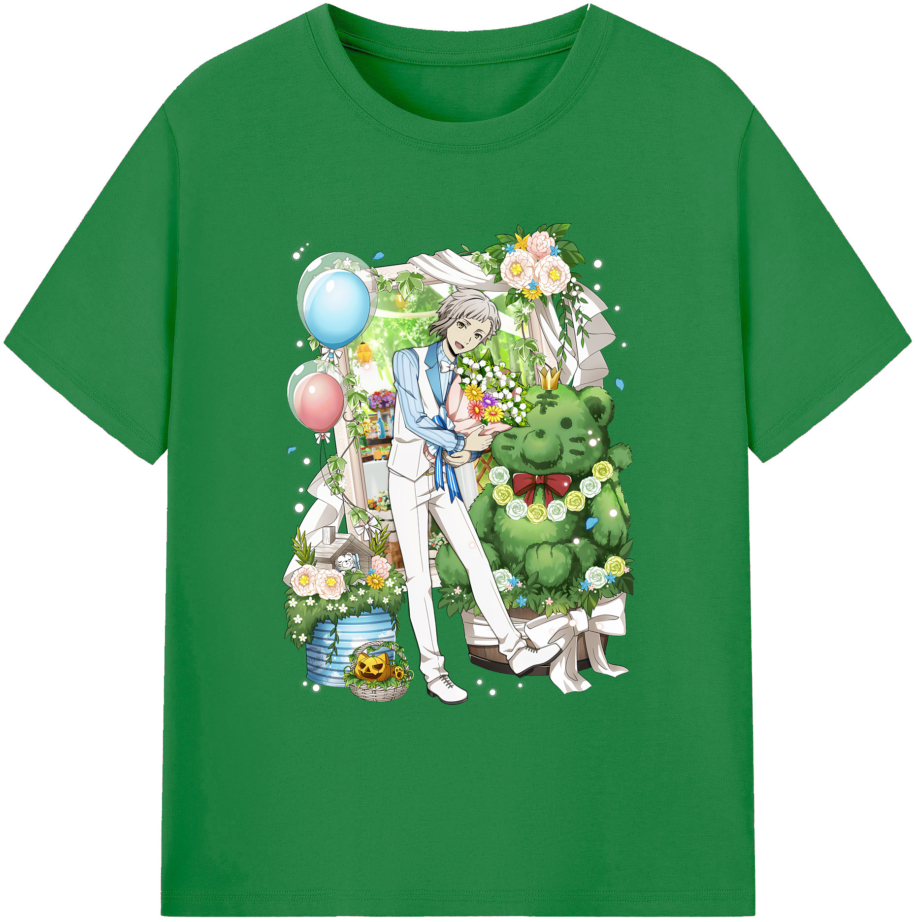 （画像用） 文豪ストレイドッグス Bungo Stray Dogs 綿100％ メンズ半袖Tシャツ｜肌触りやわらか＆通気性