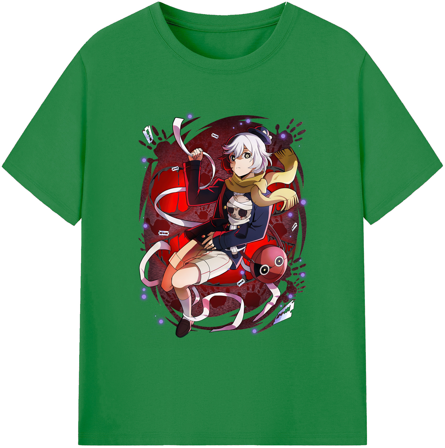 （画像用） 文豪ストレイドッグス Bungo Stray Dogs 綿100％ メンズ半袖Tシャツ｜肌触りやわらか＆通気性