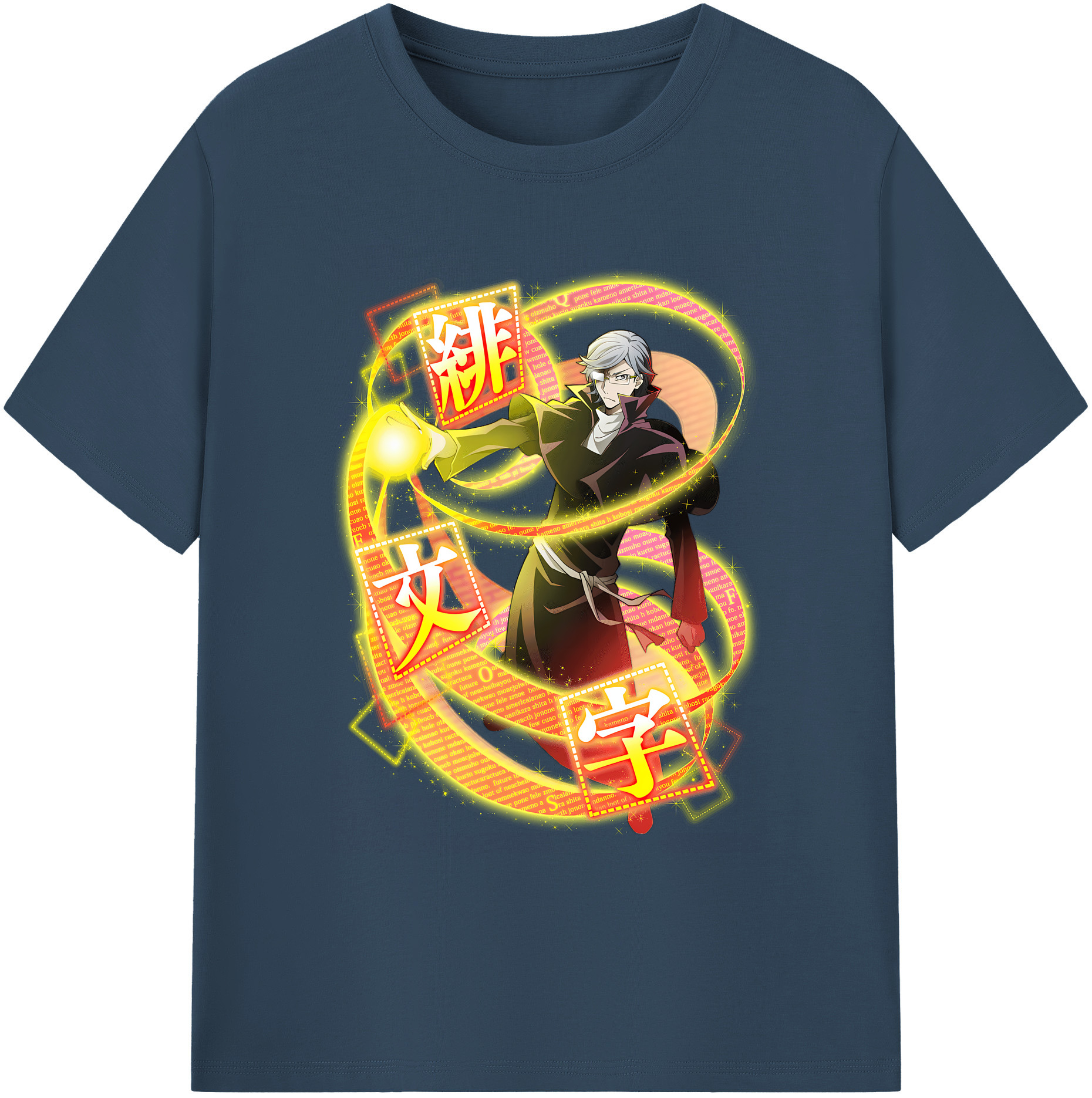（画像用） 文豪ストレイドッグス Bungo Stray Dogs 綿100％ メンズ半袖Tシャツ｜肌触りやわらか＆通気性