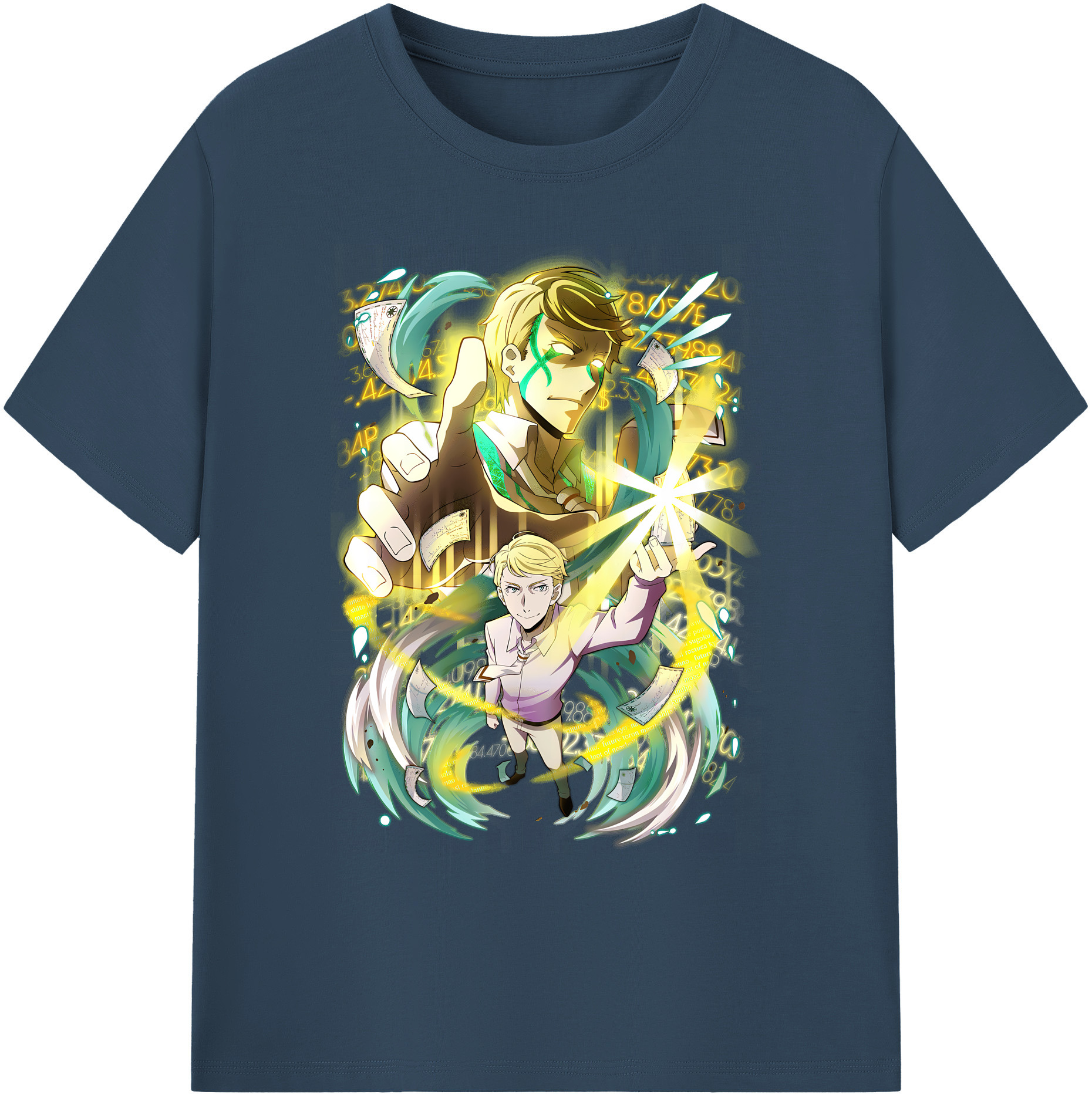 （画像用） 文豪ストレイドッグス Bungo Stray Dogs 綿100％ メンズ半袖Tシャツ｜肌触りやわらか＆通気性