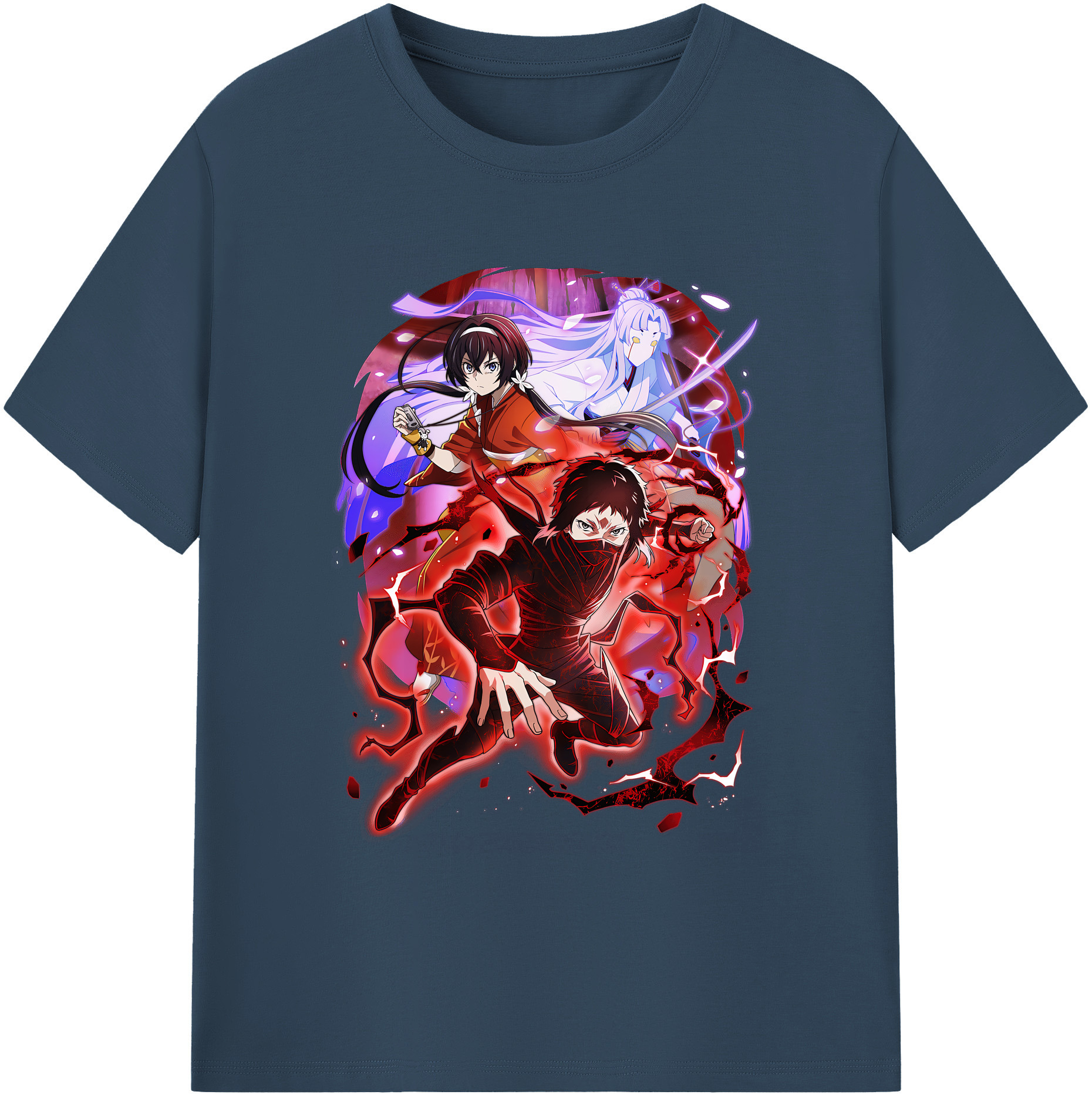 （画像用） 文豪ストレイドッグス Bungo Stray Dogs 綿100％ メンズ半袖Tシャツ｜肌触りやわらか＆通気性