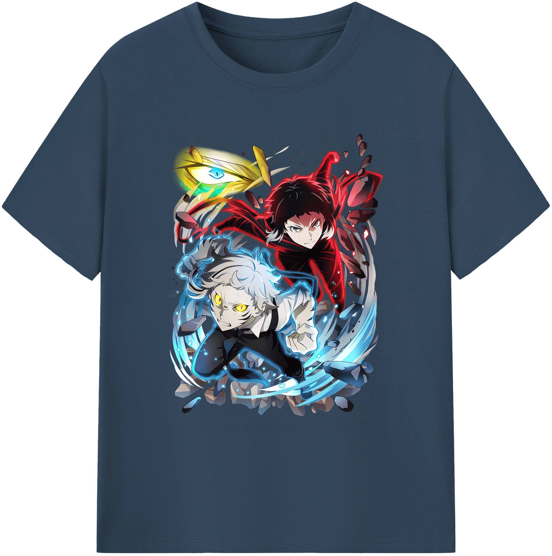 （画像用） 文豪ストレイドッグス Bungo Stray Dogs 綿100％ メンズ半袖Tシャツ｜肌触りやわらか＆通気性