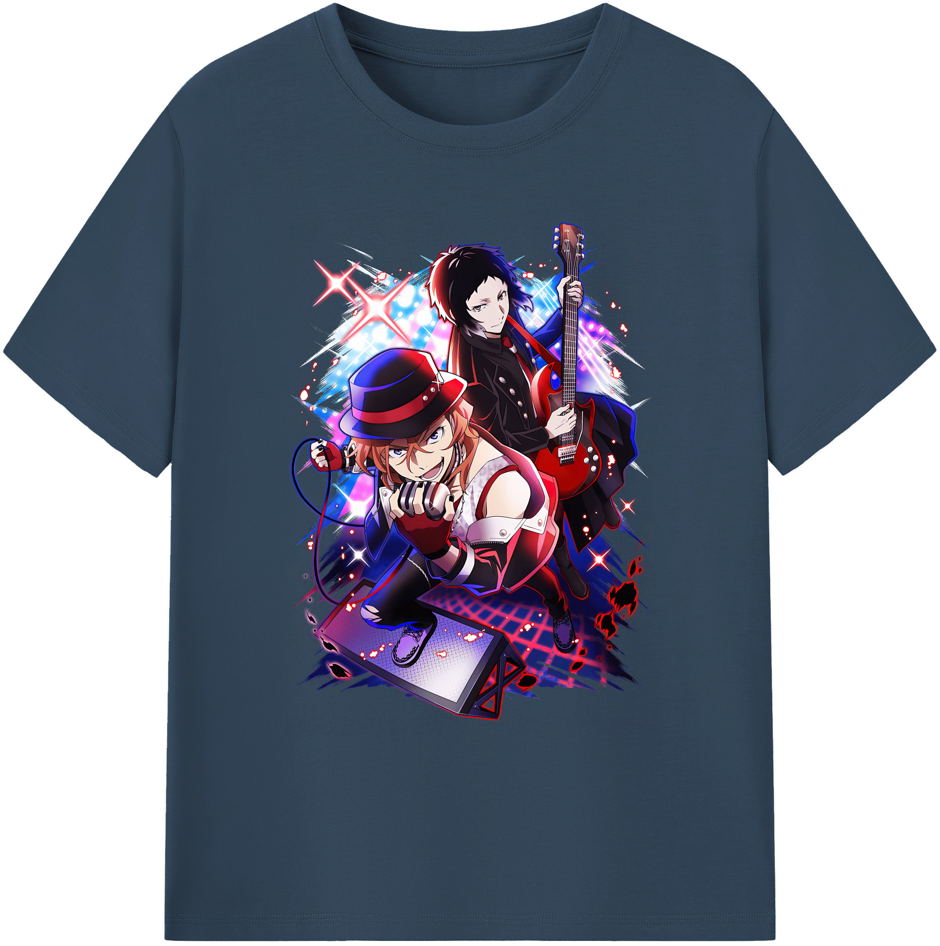 （画像用） 文豪ストレイドッグス Bungo Stray Dogs 綿100％ メンズ半袖Tシャツ｜肌触りやわらか＆通気性