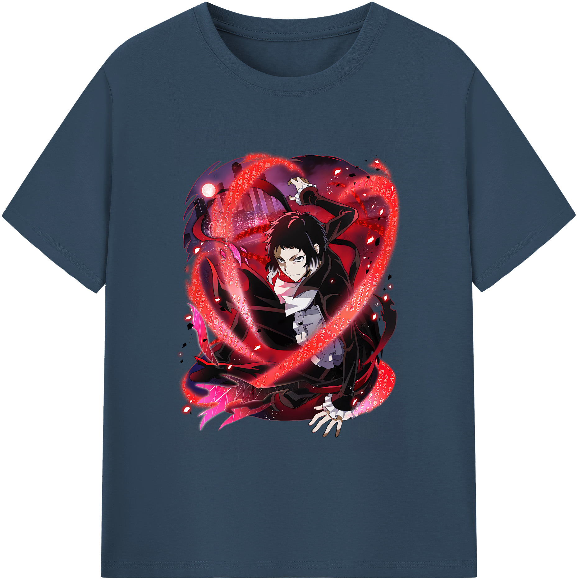 （画像用） 文豪ストレイドッグス Bungo Stray Dogs 綿100％ メンズ半袖Tシャツ｜肌触りやわらか＆通気性