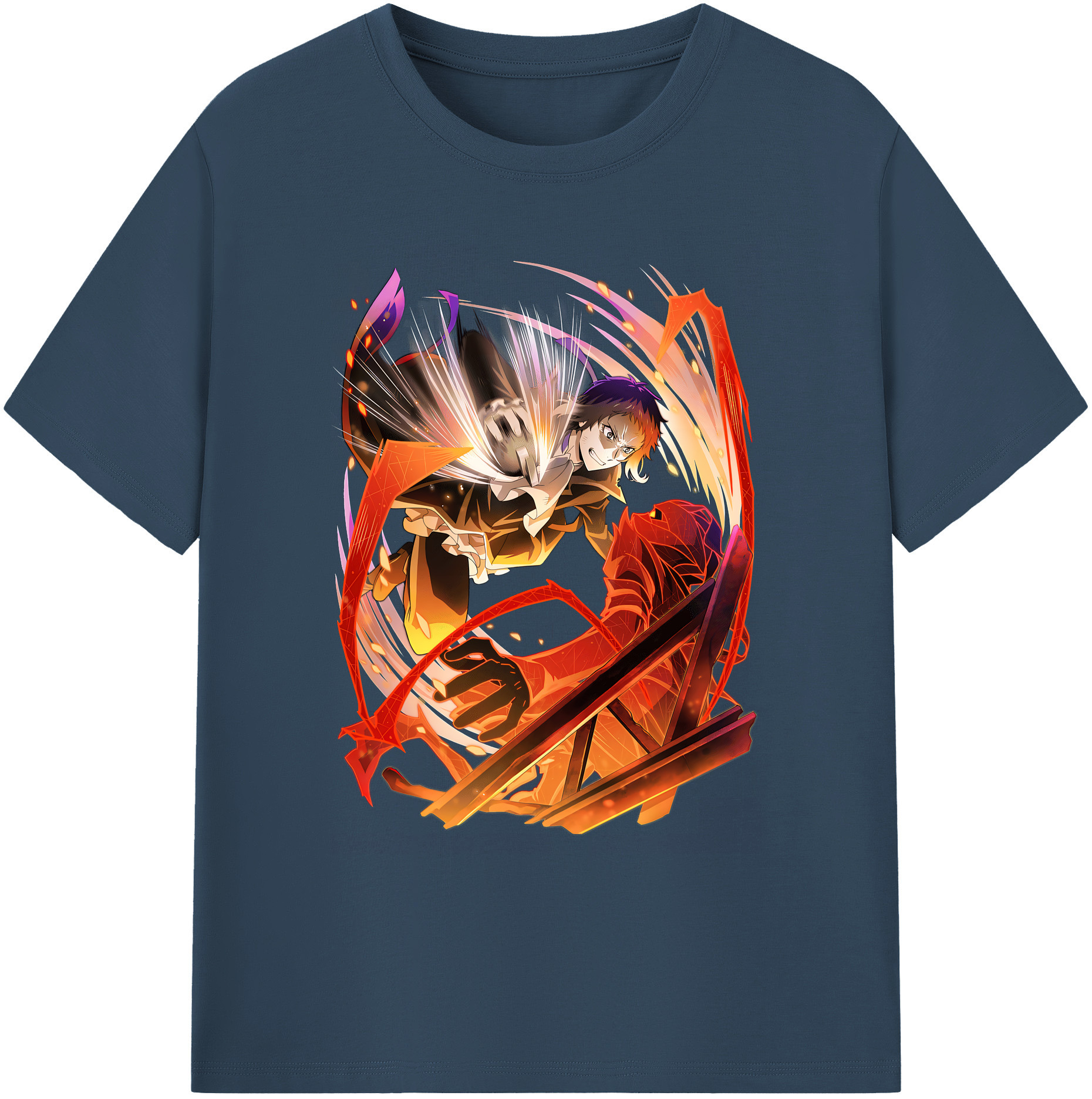 （画像用） 文豪ストレイドッグス Bungo Stray Dogs 綿100％ メンズ半袖Tシャツ｜肌触りやわらか＆通気性