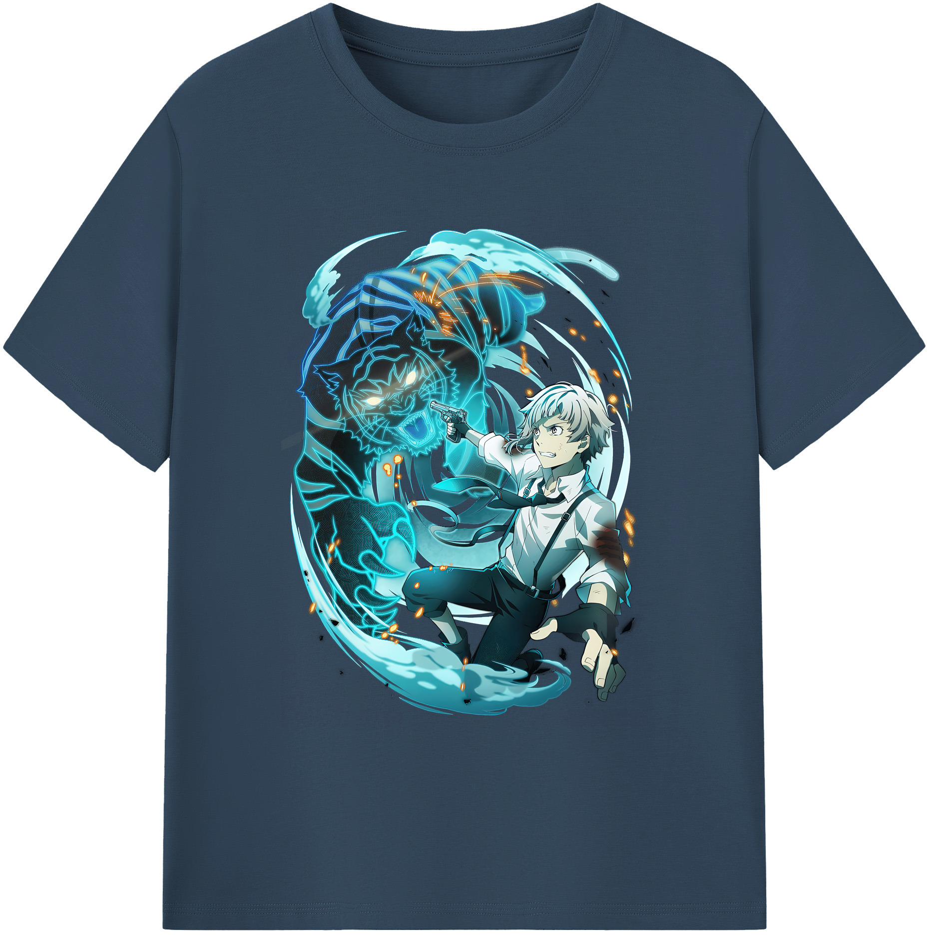 （画像用） 文豪ストレイドッグス Bungo Stray Dogs 綿100％ メンズ半袖Tシャツ｜肌触りやわらか＆通気性