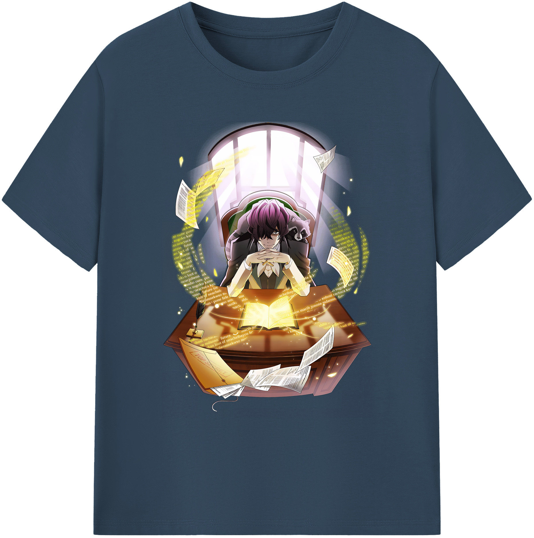 （画像用） 文豪ストレイドッグス Bungo Stray Dogs 綿100％ メンズ半袖Tシャツ｜肌触りやわらか＆通気性