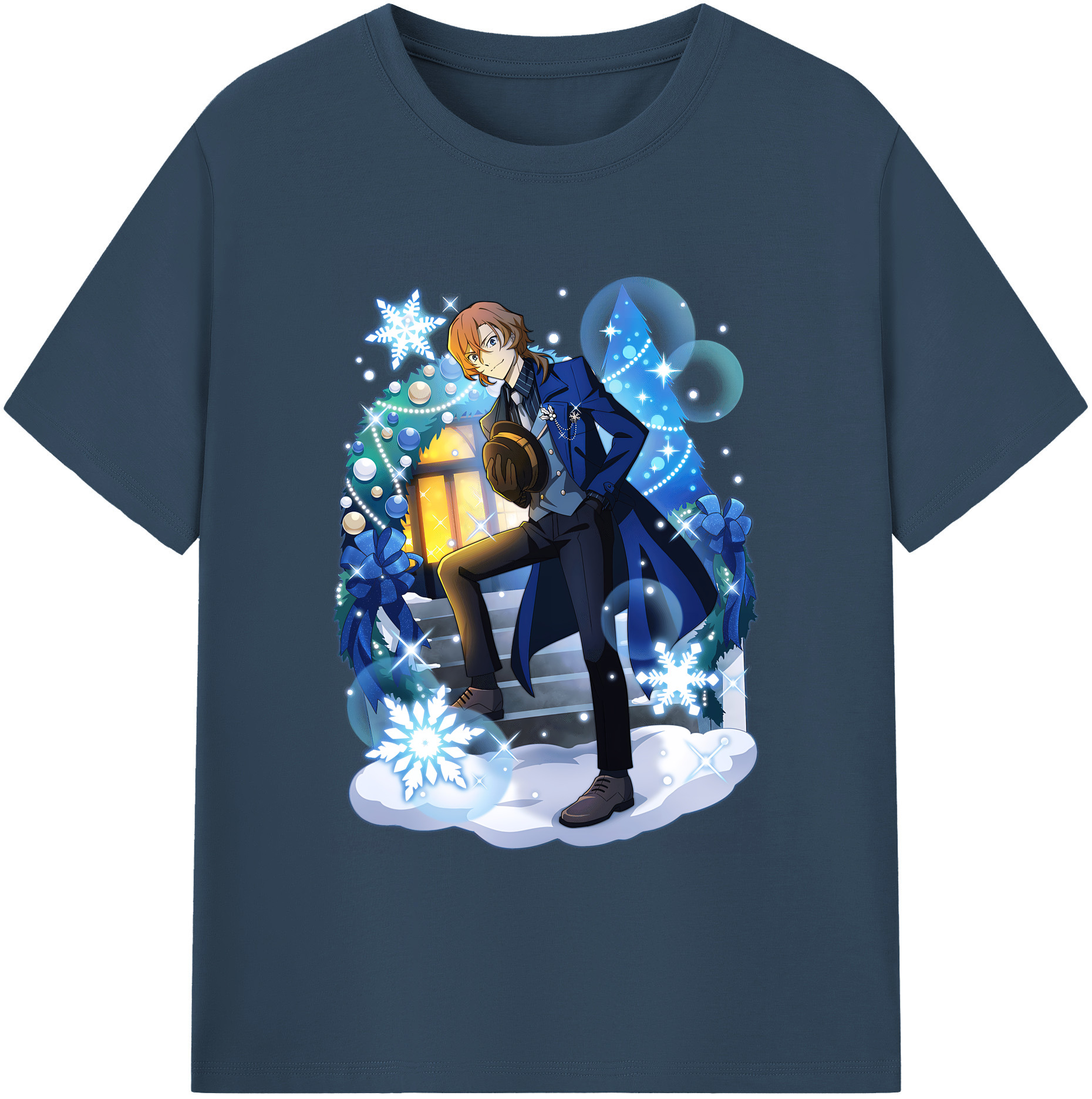 （画像用） 文豪ストレイドッグス Bungo Stray Dogs 綿100％ メンズ半袖Tシャツ｜肌触りやわらか＆通気性